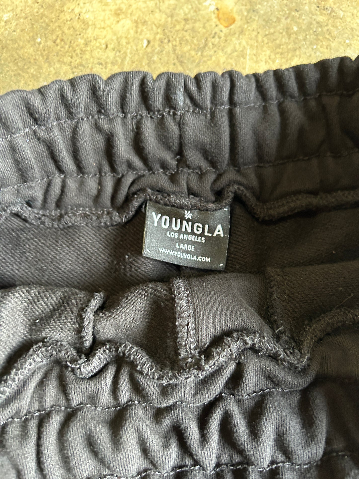 YoungLA Black 5” Inseam Sweatshorts (S)