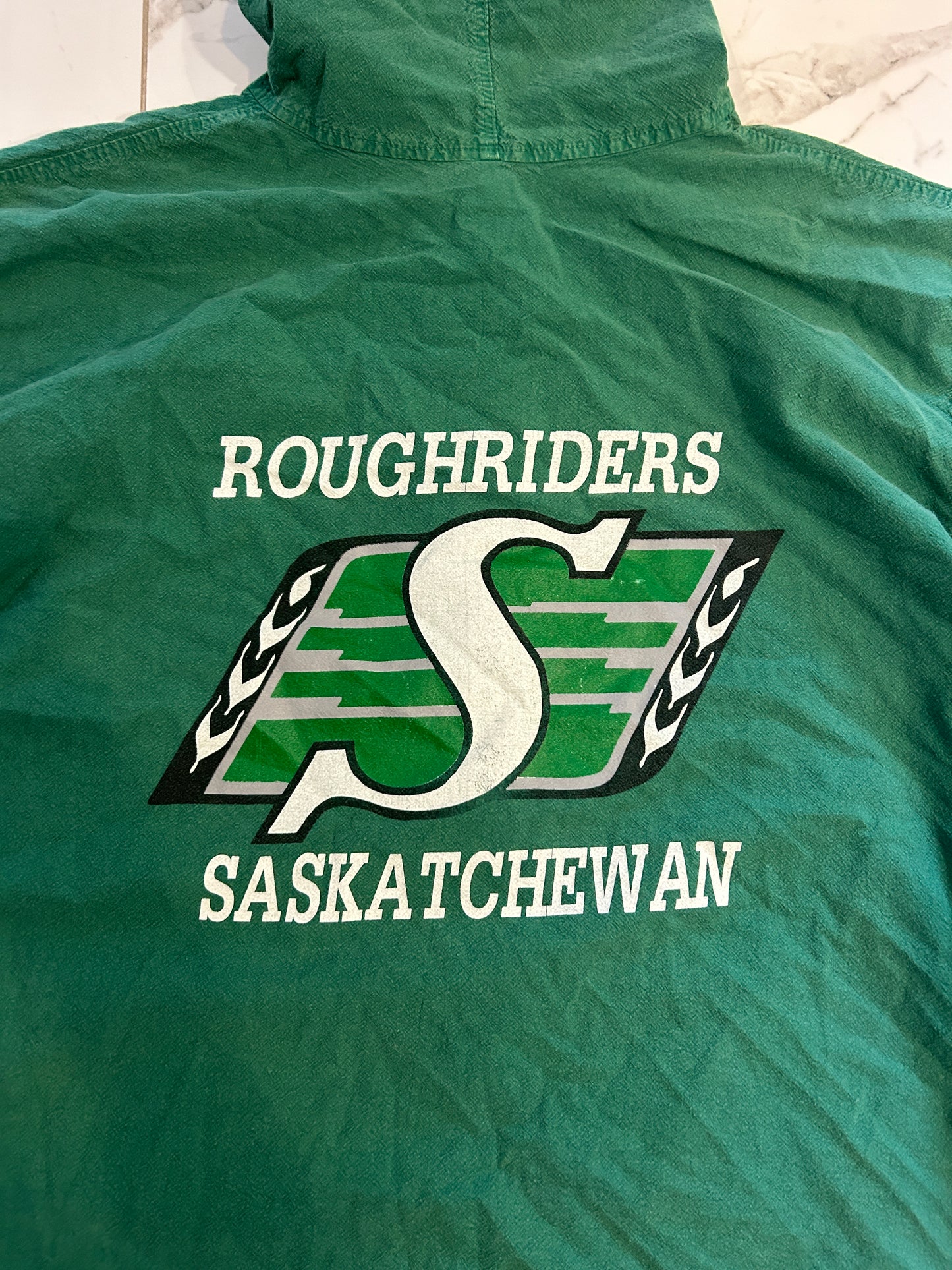 Vintage Saskatchewan Roughriders Canvas Zip Hoodie (L)