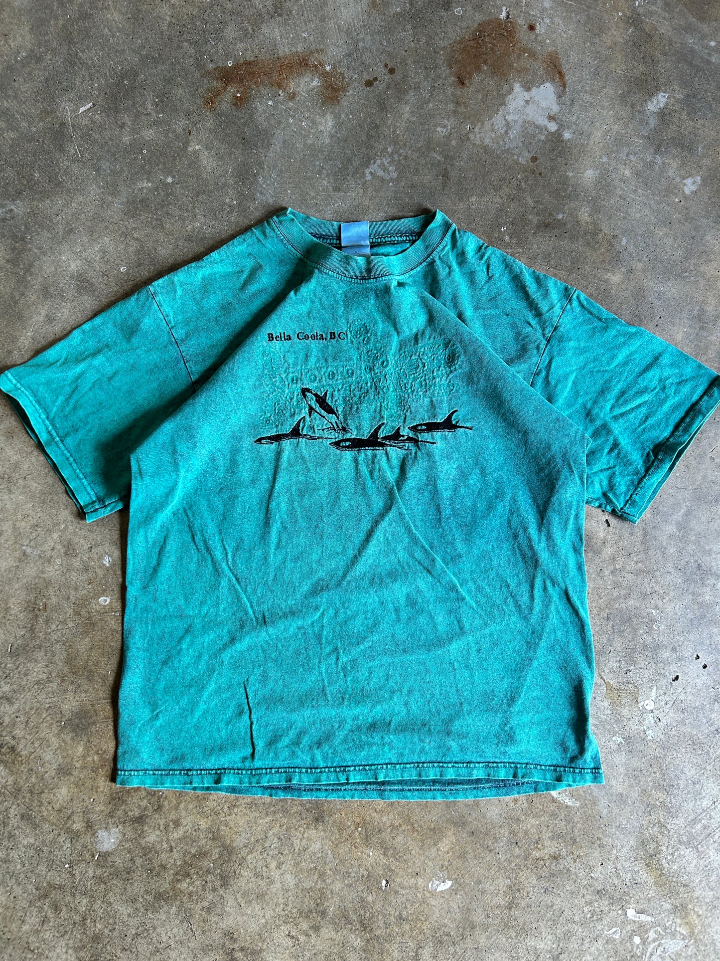 Vintage Bella Coola Indigenous Stone Wash Tee (L)