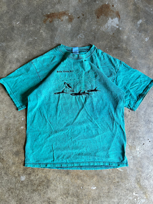 Vintage Bella Coola Indigenous Stone Wash Tee (L)