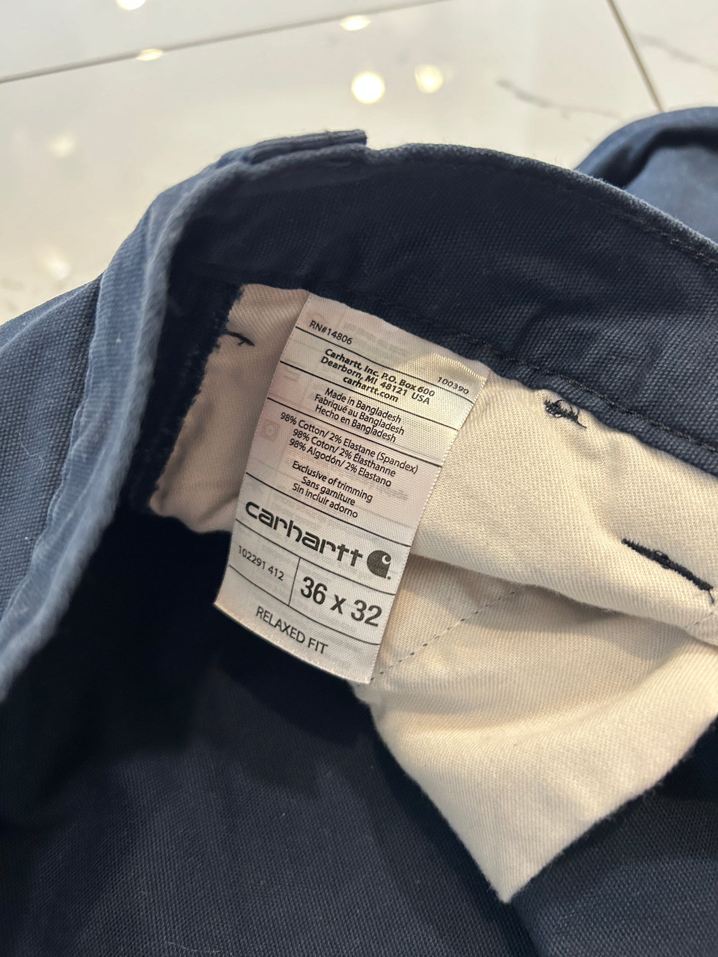 Navy Carhartt Dungarees (36x32)