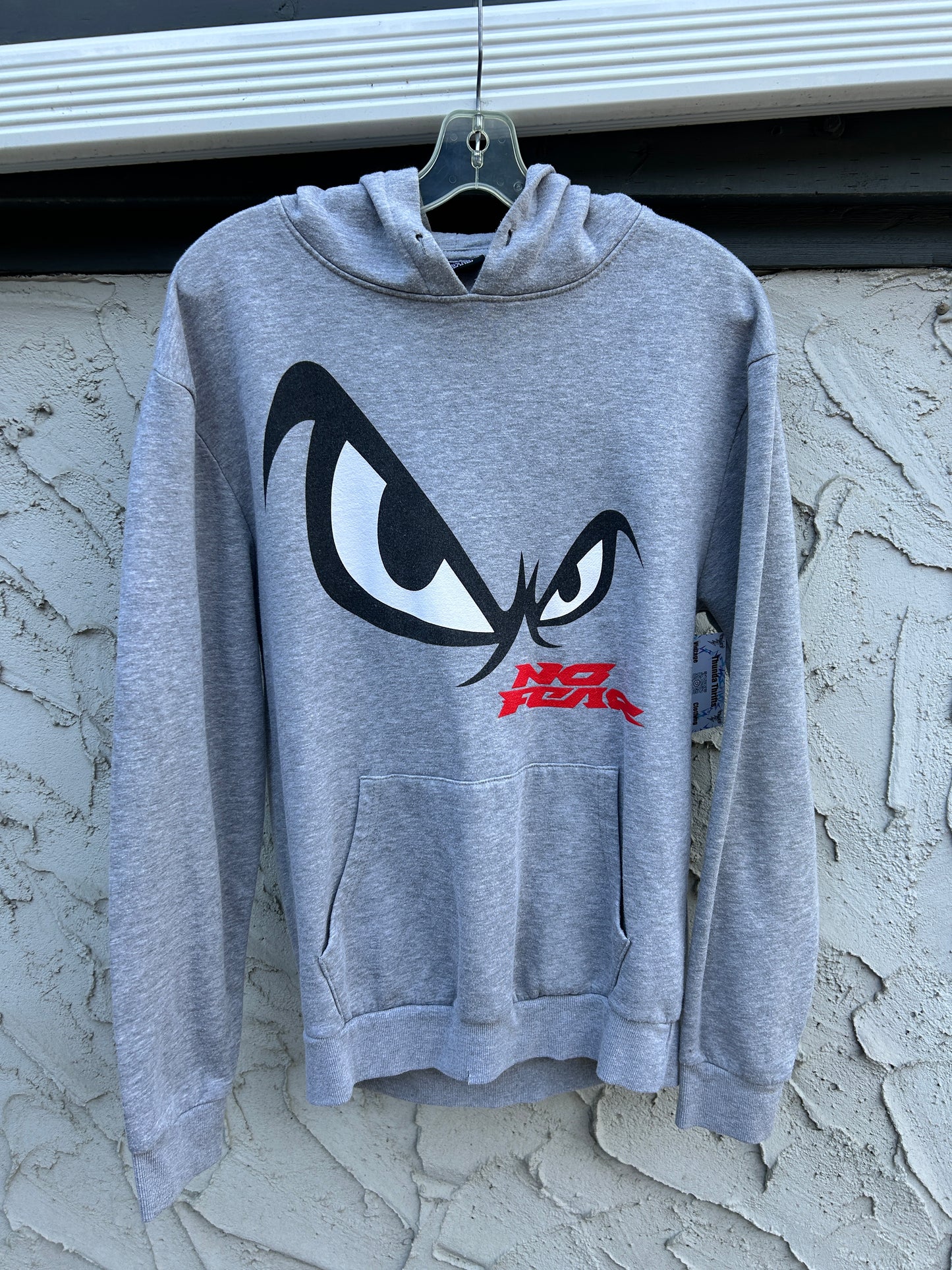 Grey No Fear Eyes Hoodie (L)