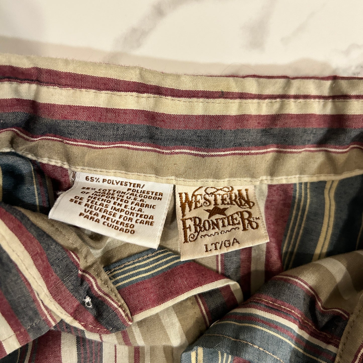 Vintage Western Frontier Snap Button Shirt (L)