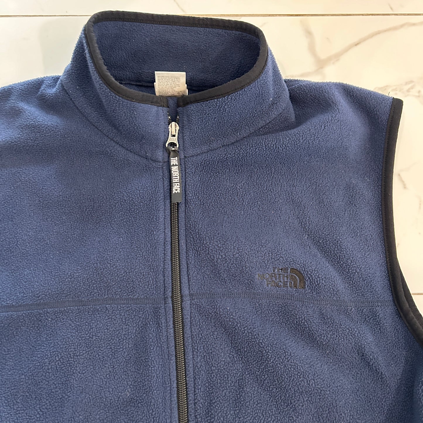 Navy North Face Fleece Vest (XL)