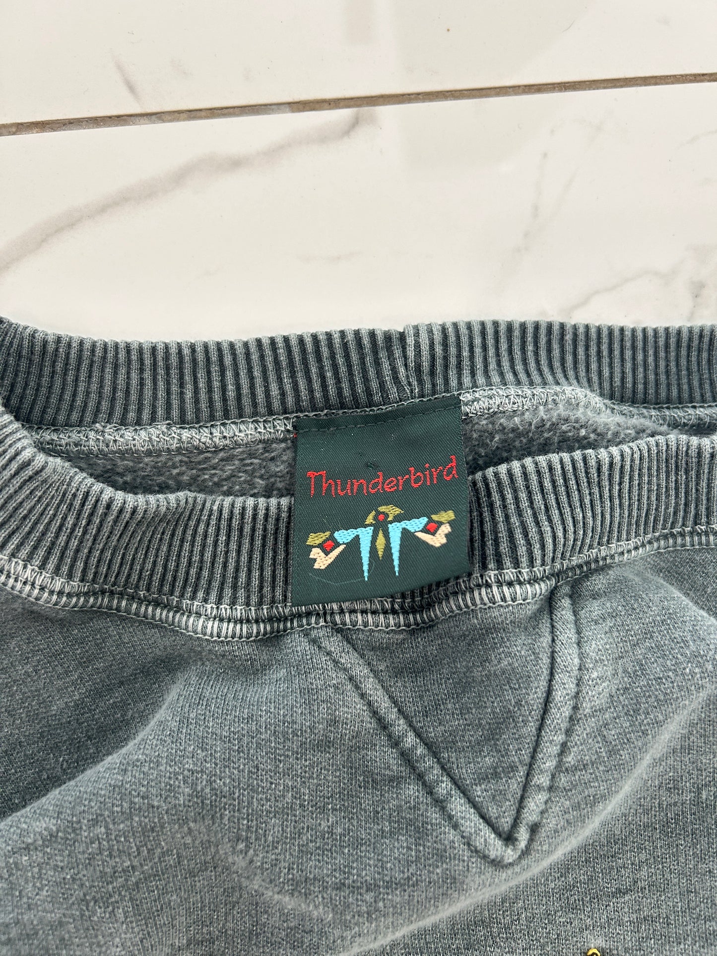 Vintage Green Stonewash Yellowknife Airplane Crewneck (fits XL)