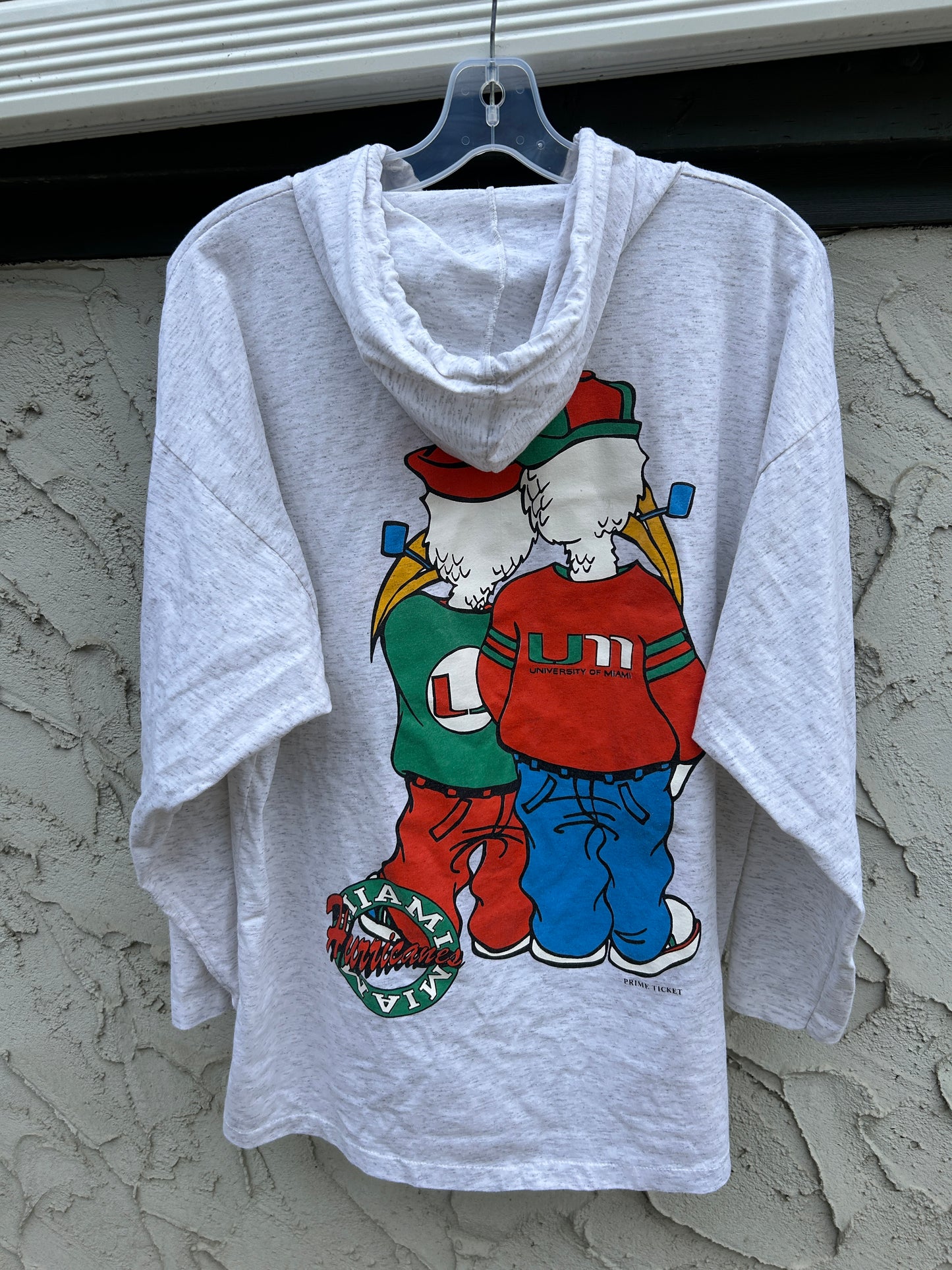 Vintage Double Sided University of Miami Lightweight Hoodie (L)