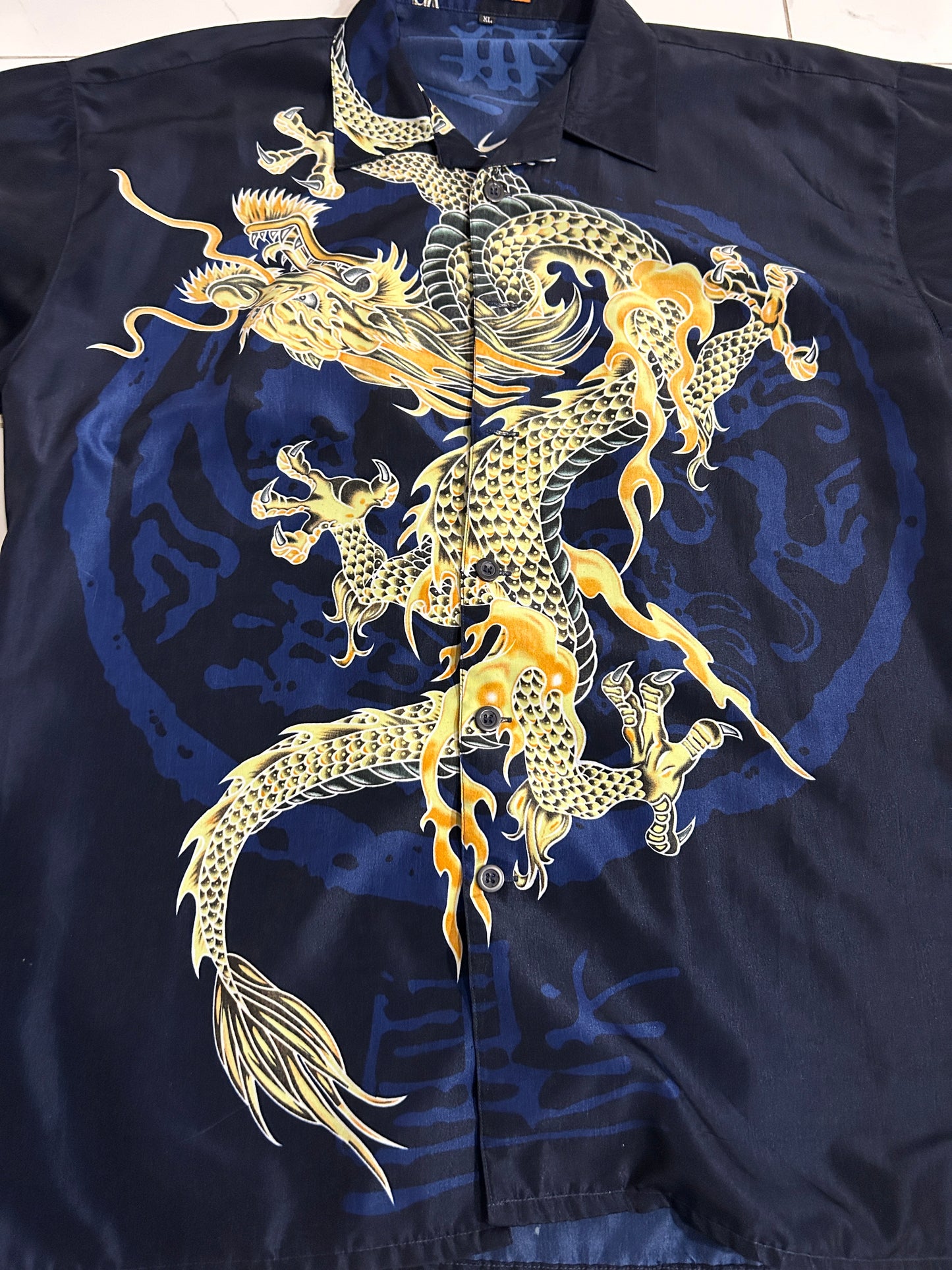 Y2K Dragon AOP Button Up Shirt (XL)