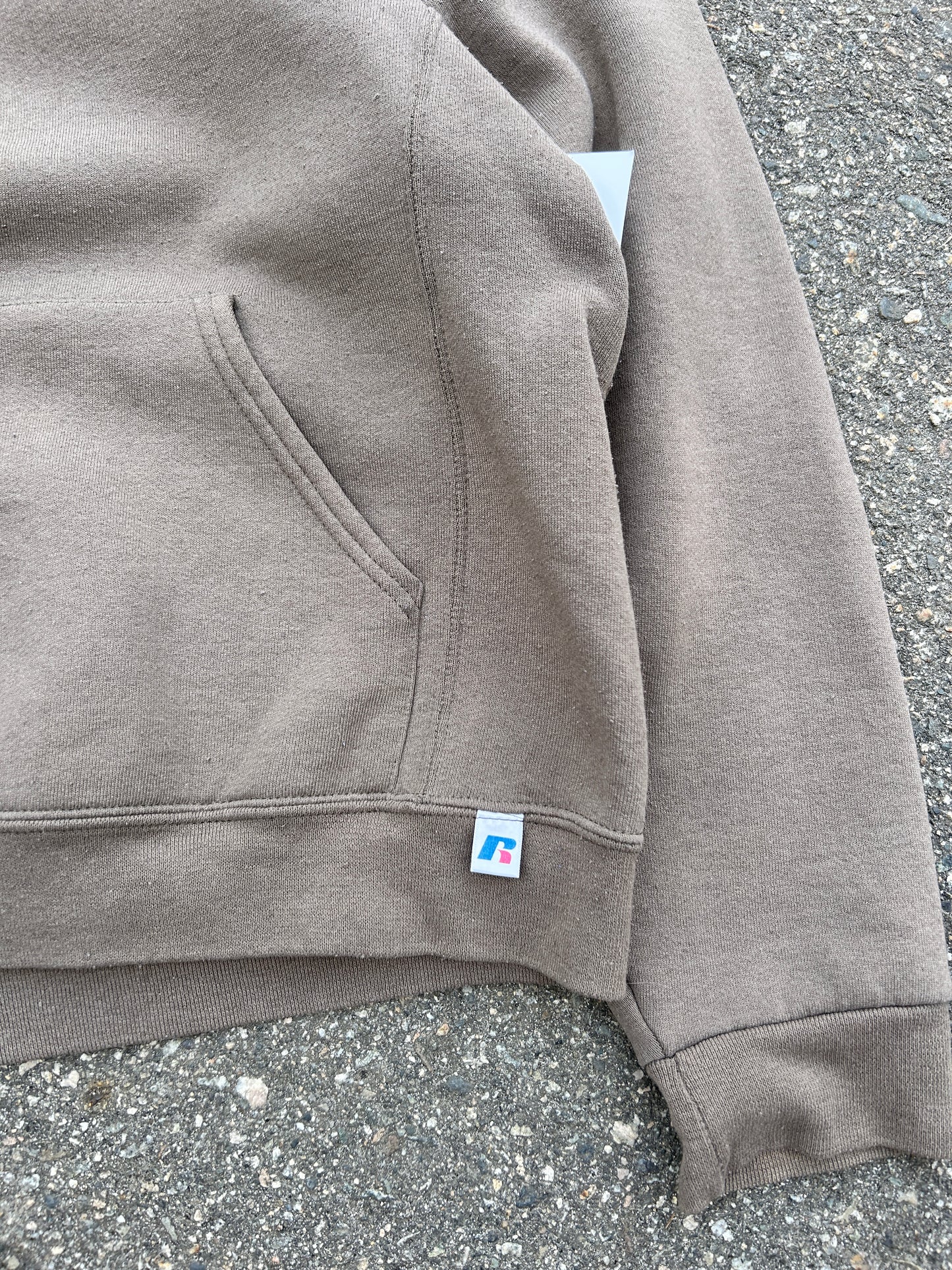 Light Brown Russell Athletic Blank Hoodie (M)