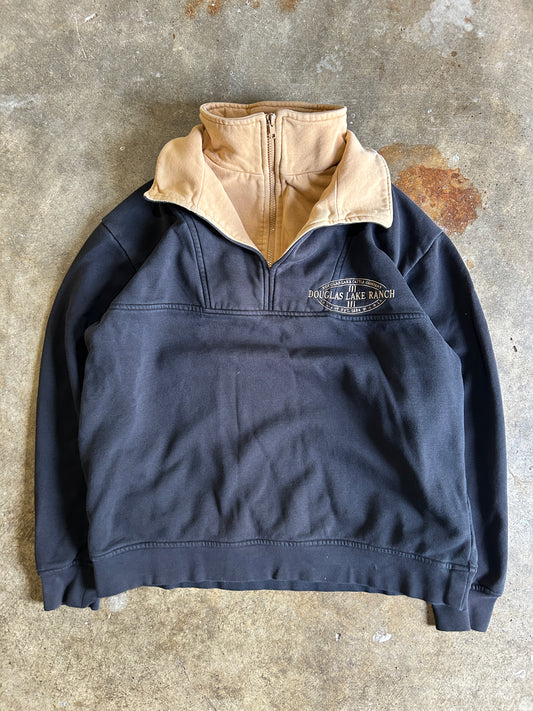 Vintage Double Collar Quarter Zip Douglas Lake Ranch Sweater (L)