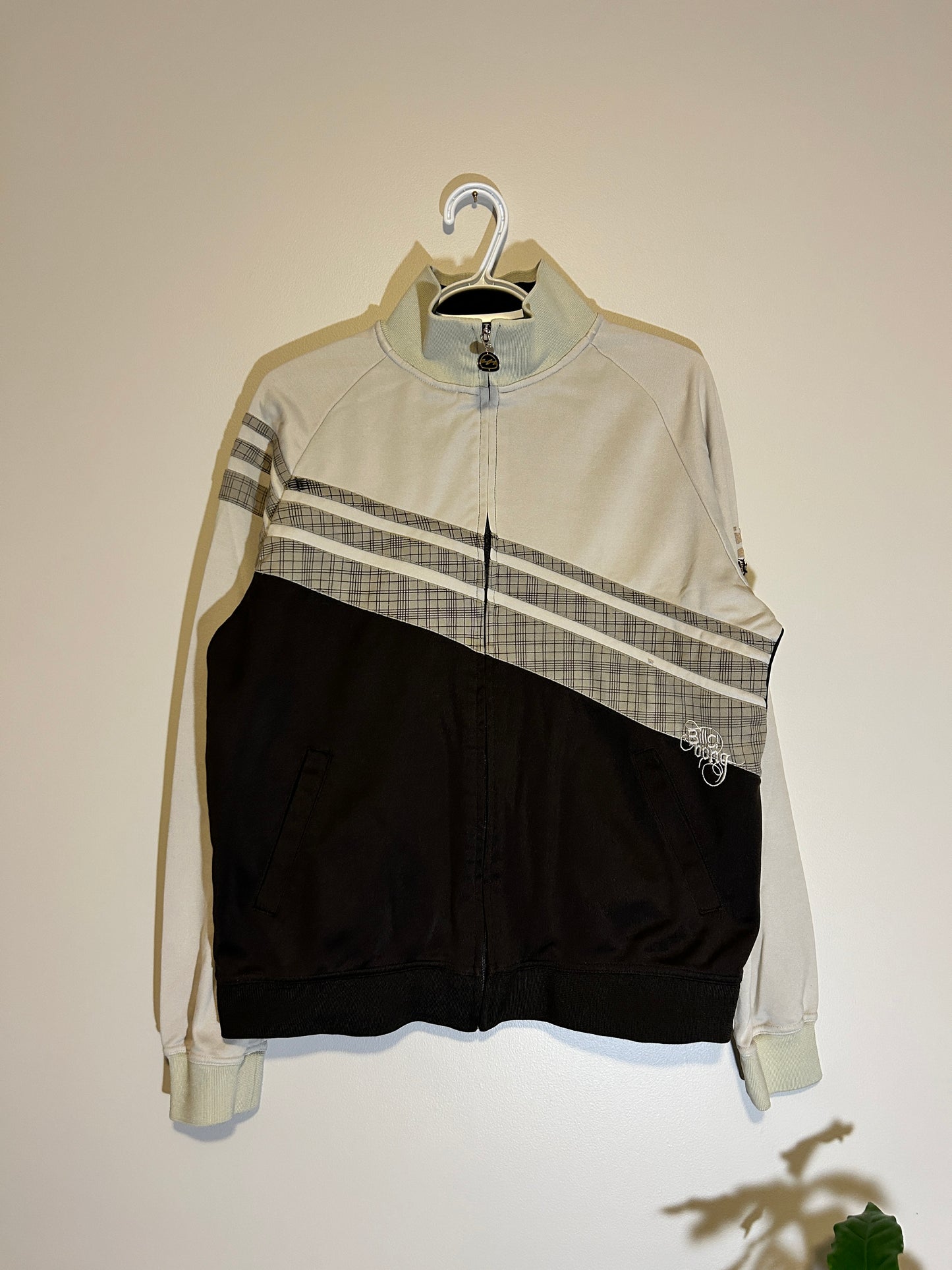 Y2K Brown Billabong Zip Sweater (L)