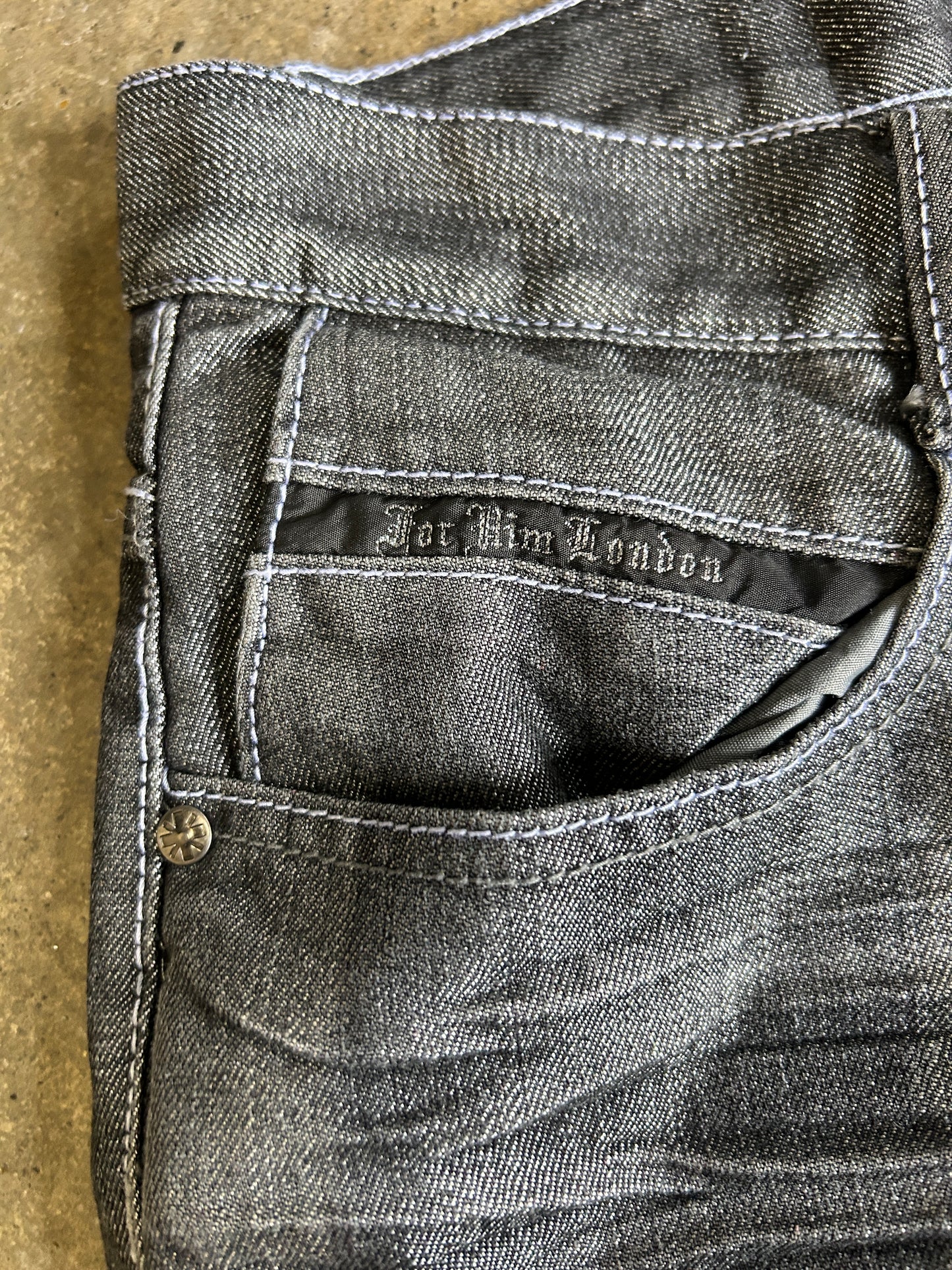 Y2K For Him London Grey Multi-Pocket Jeans (36x33)