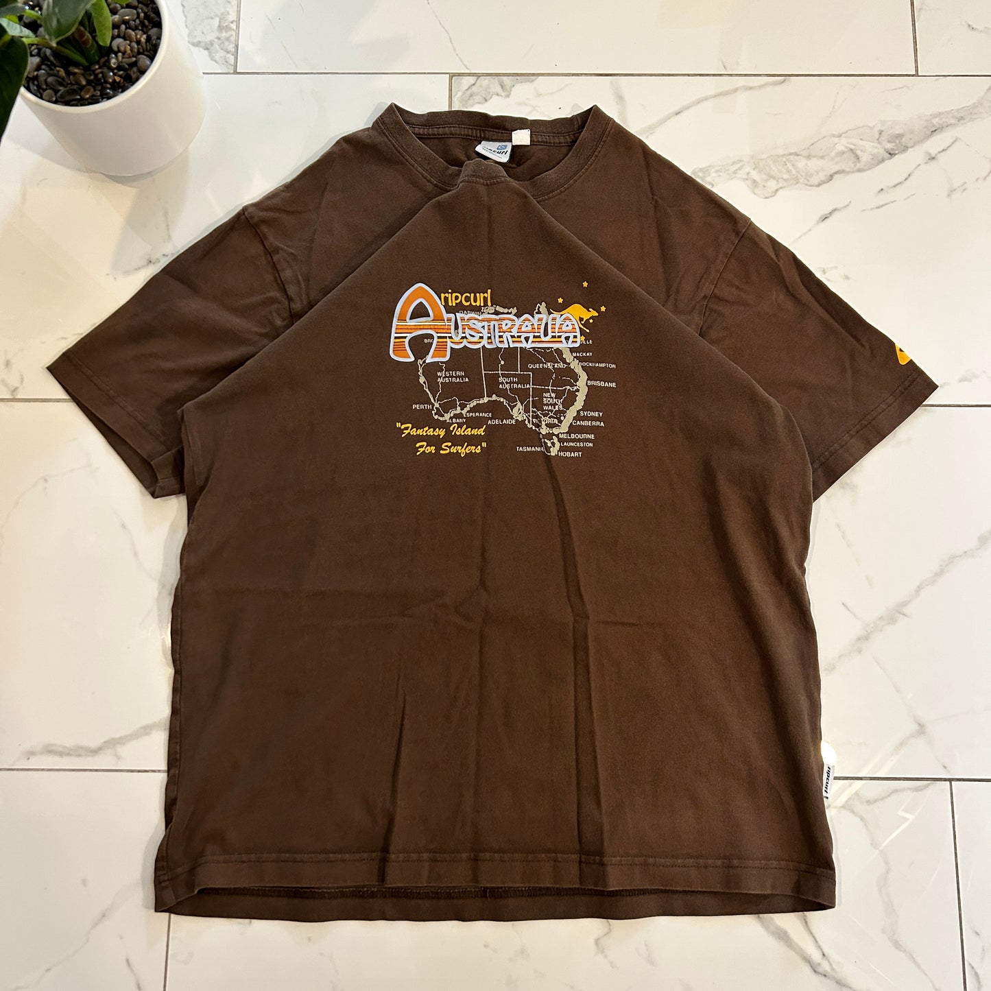 Brown Ripcurl Australia Tee (M)