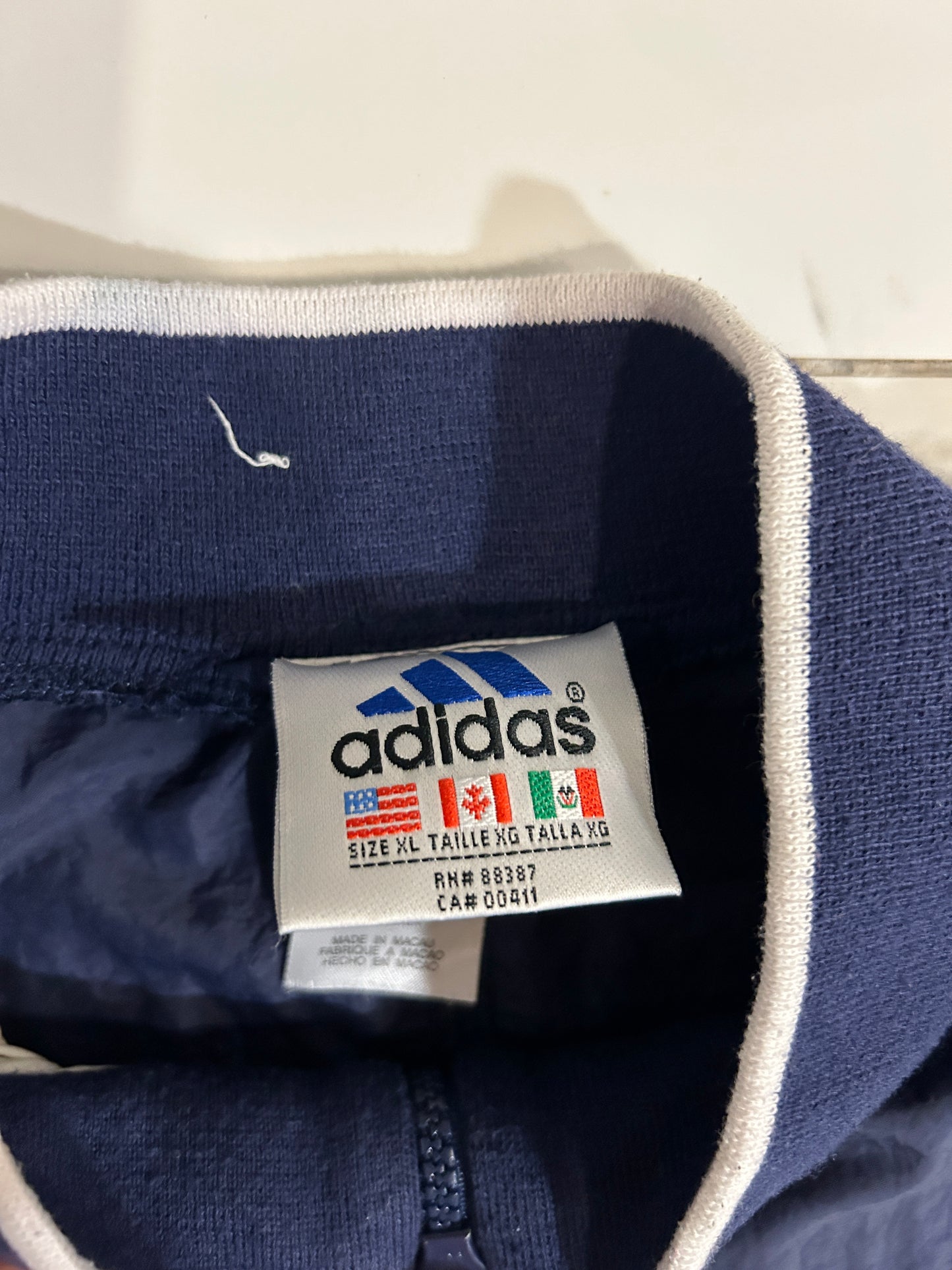 Vintage Adidas Striped Windbreaker (XL)