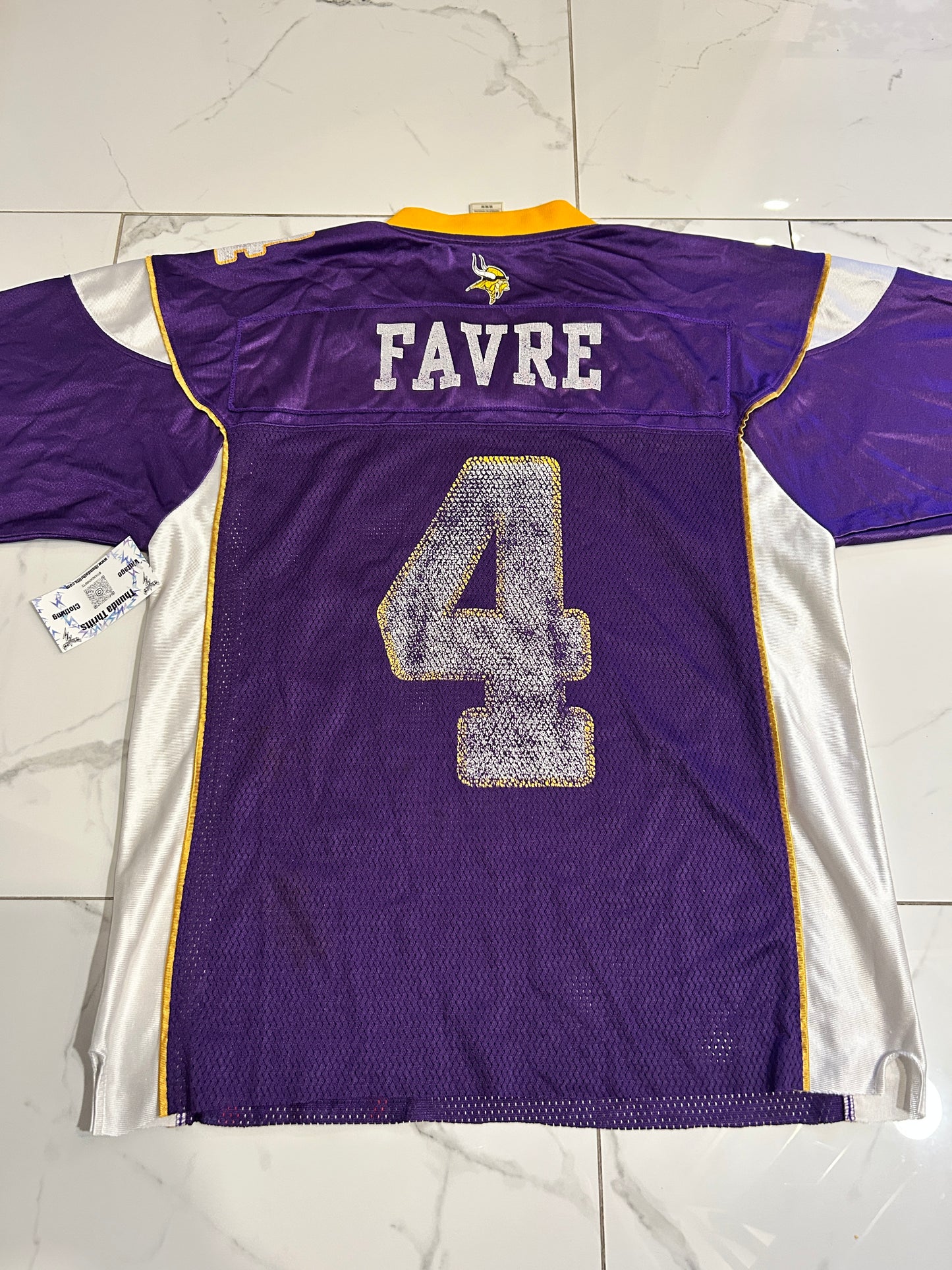 Reebok Cropped Vikings Favre Jersey (M)