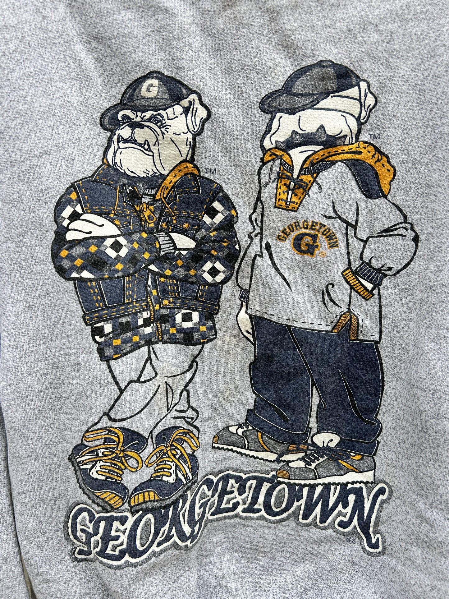 Vintage Georgetown Hoyas Double Sided Crewneck (L)
