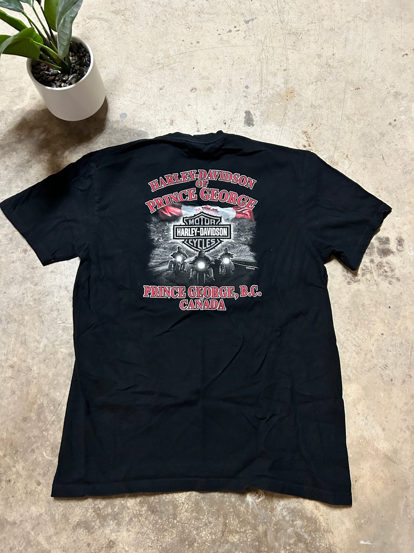 Red Flames Harley Davidson Tee (L)