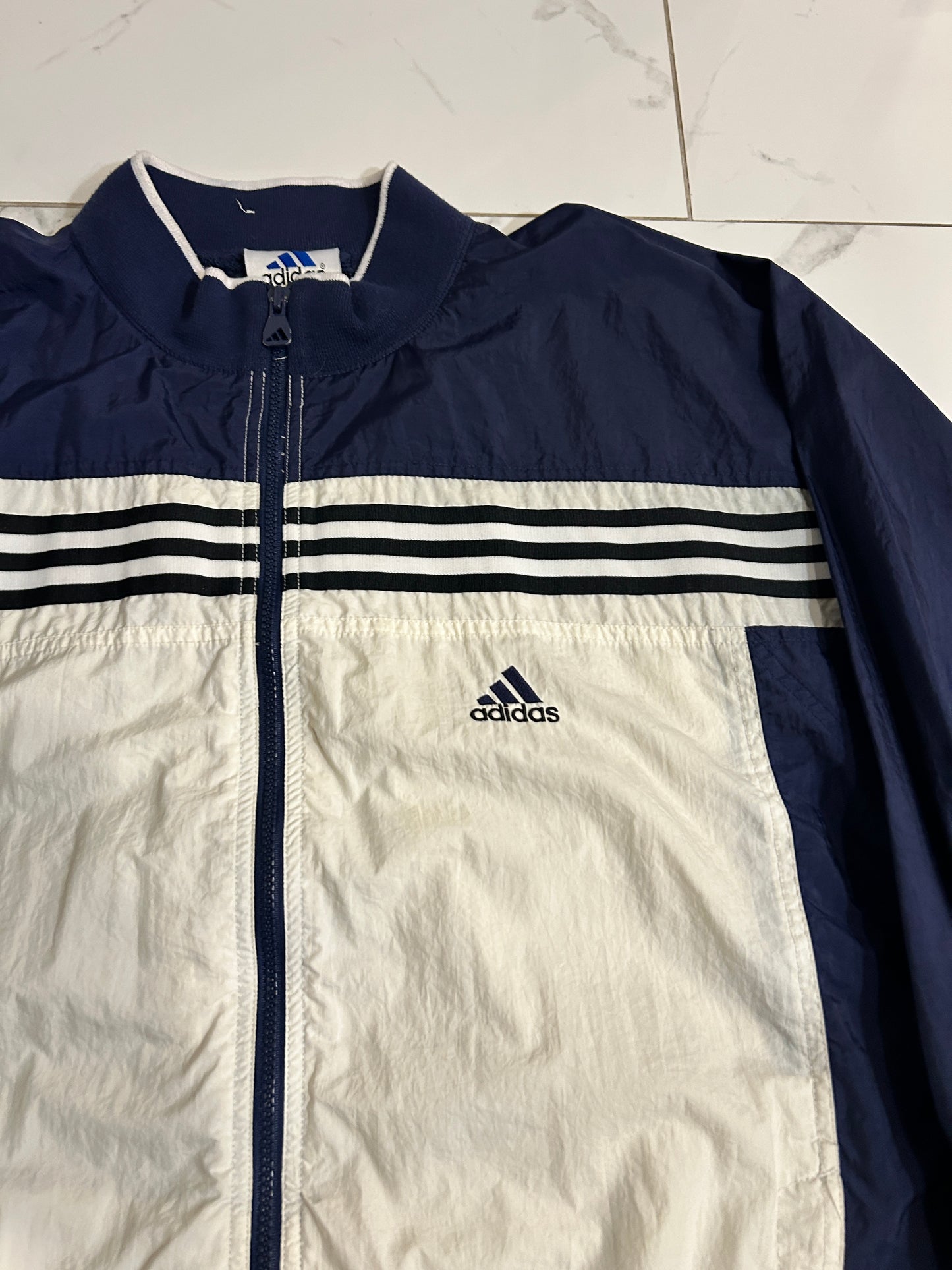 Vintage Adidas Striped Windbreaker (XL)
