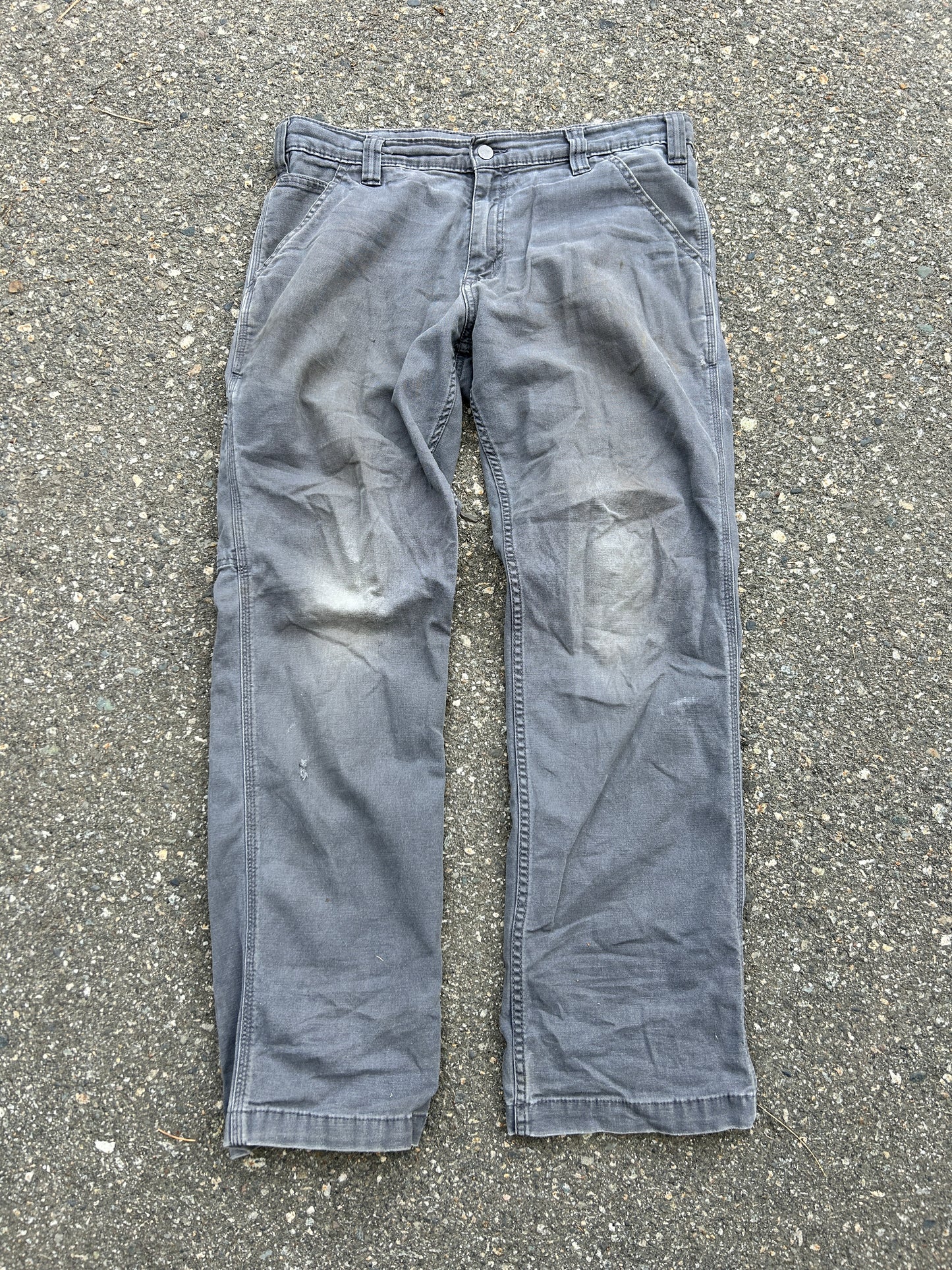 Knee Fade Grey Carhartt Pants (33x32)
