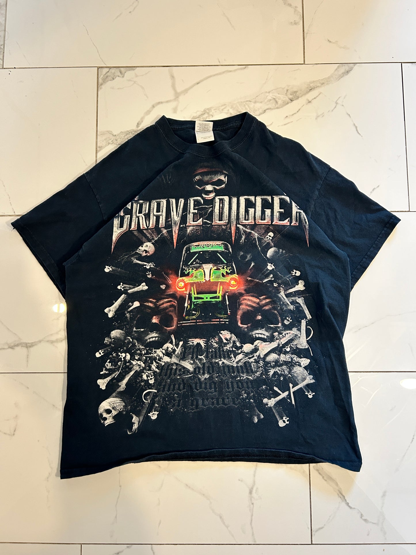 Vintage Boxy Grave Digger Graphic Tee (L)
