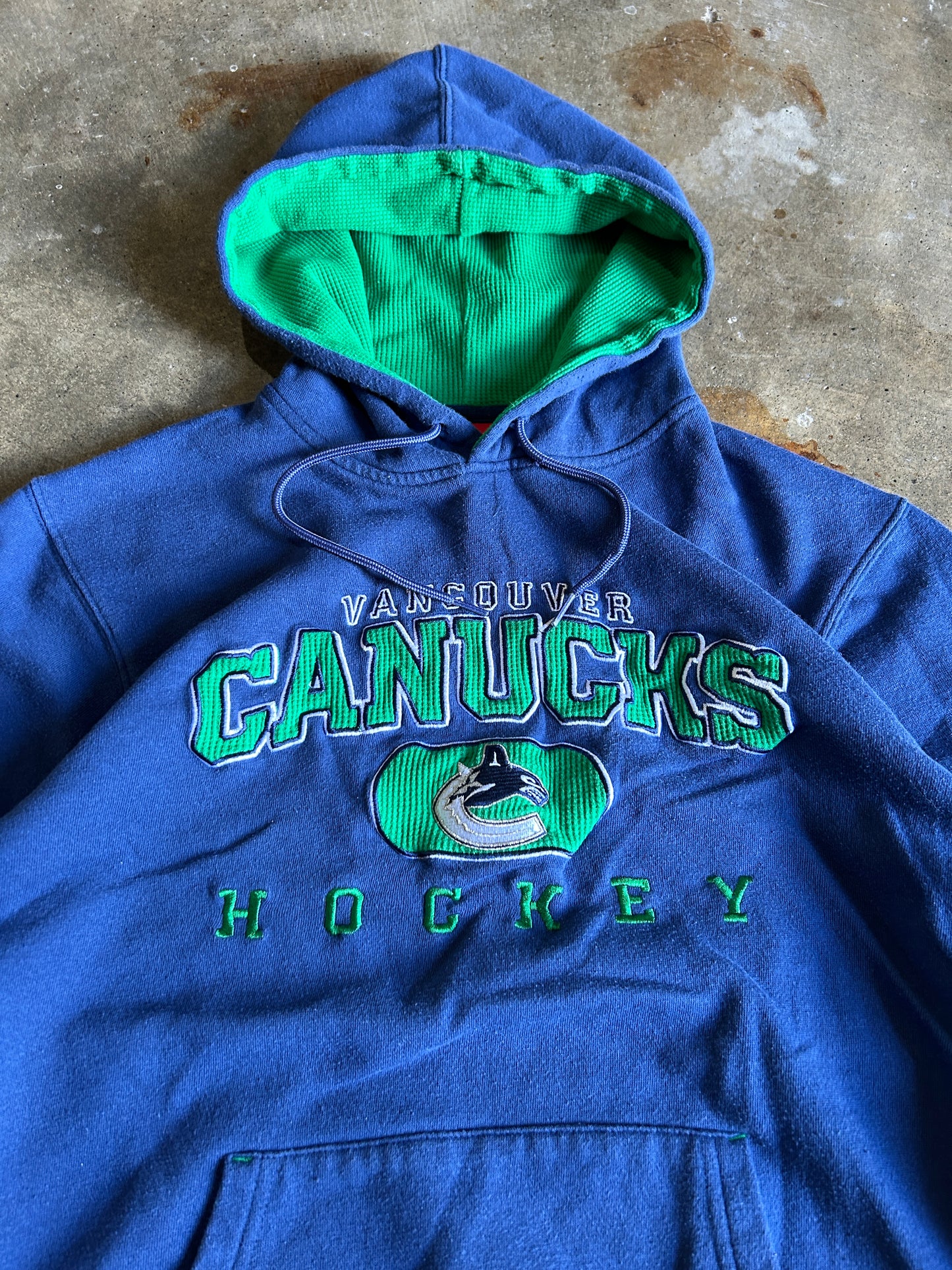 Blue Canucks Waffle Lined Hoodie (M)