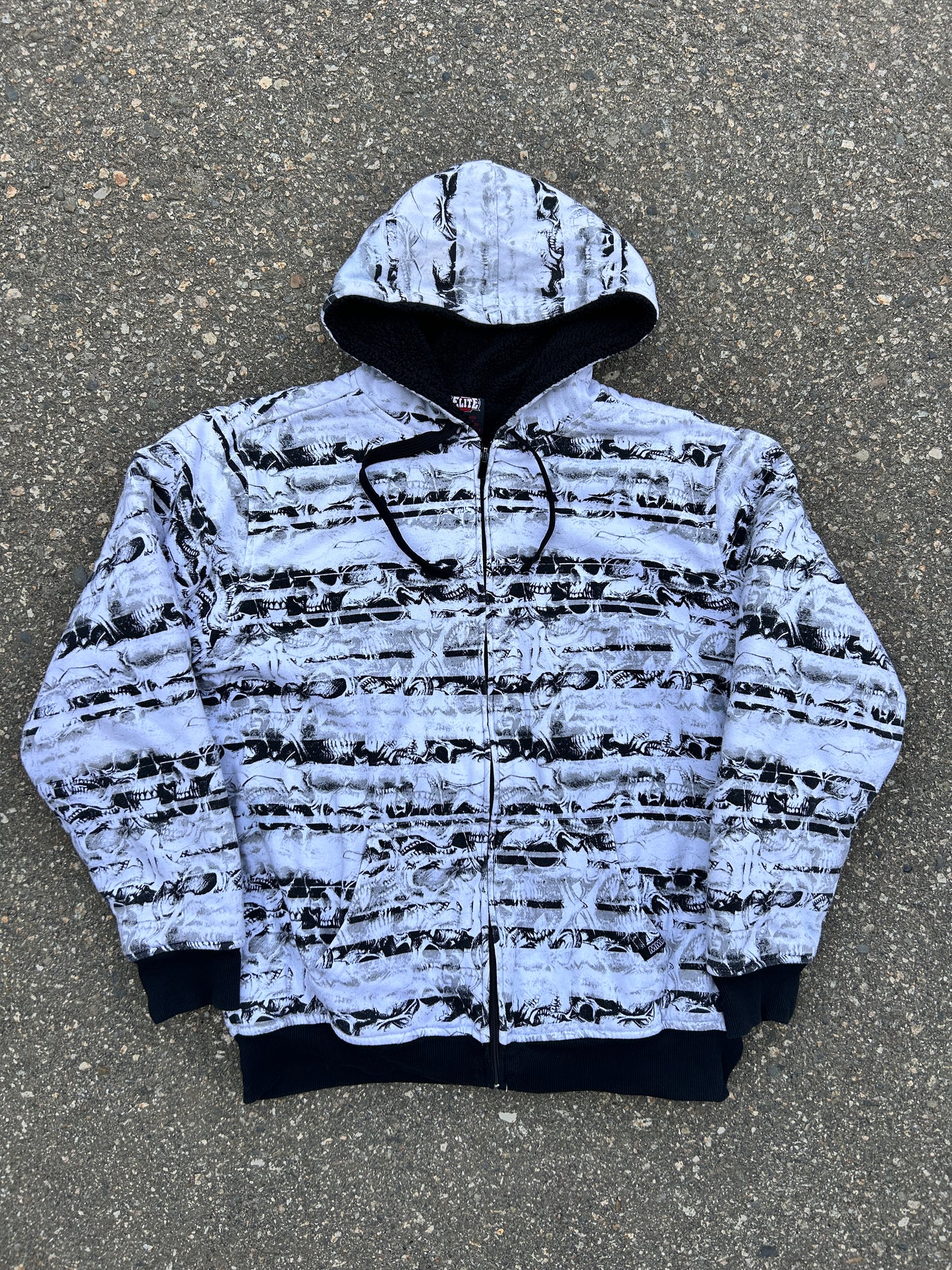 Y2K Fur Lined MMA Elite Zip Hoodie (L)
