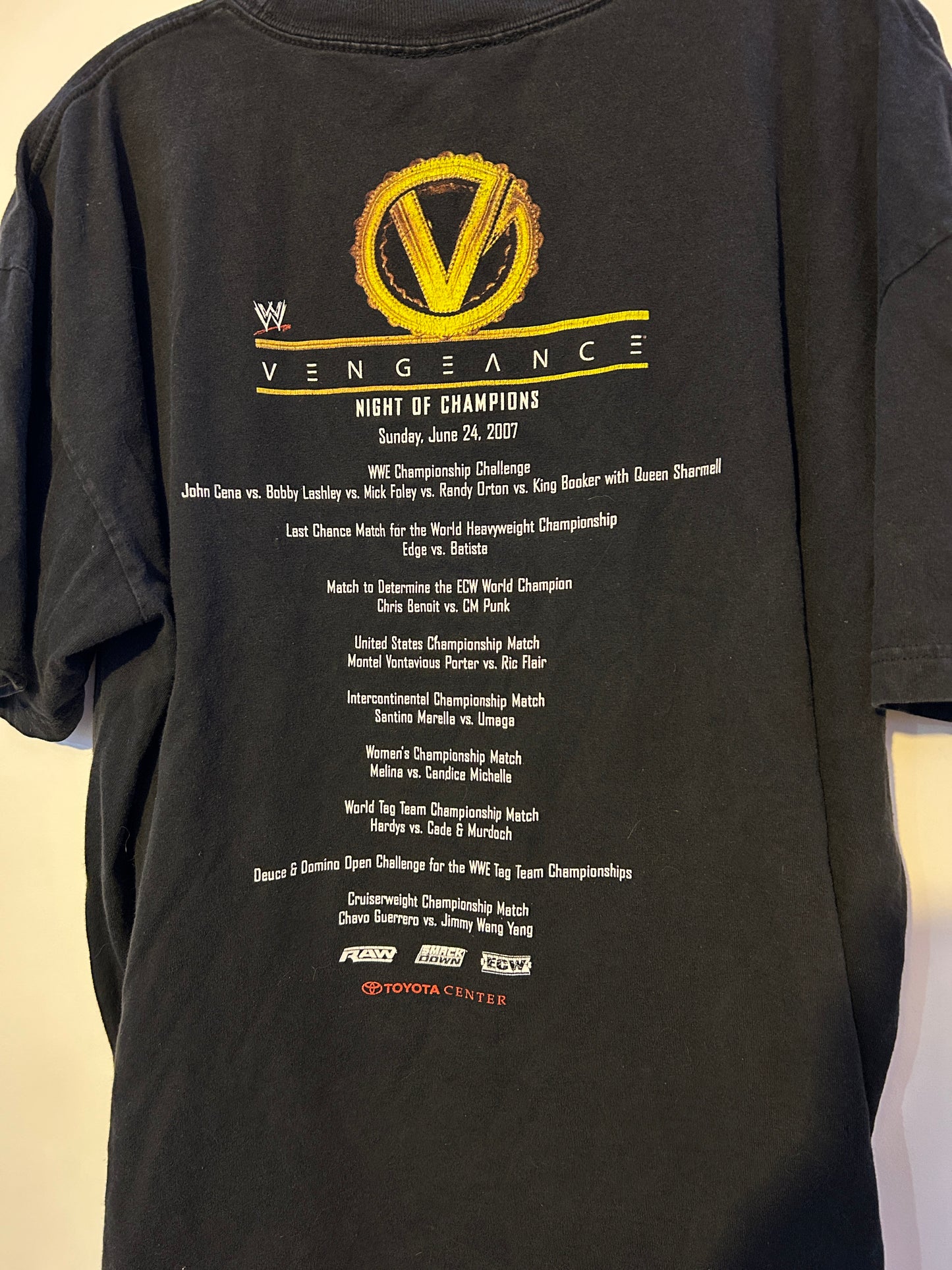 Vintage 2007 WWE Vengeance Night of Champions Tee (2XL)