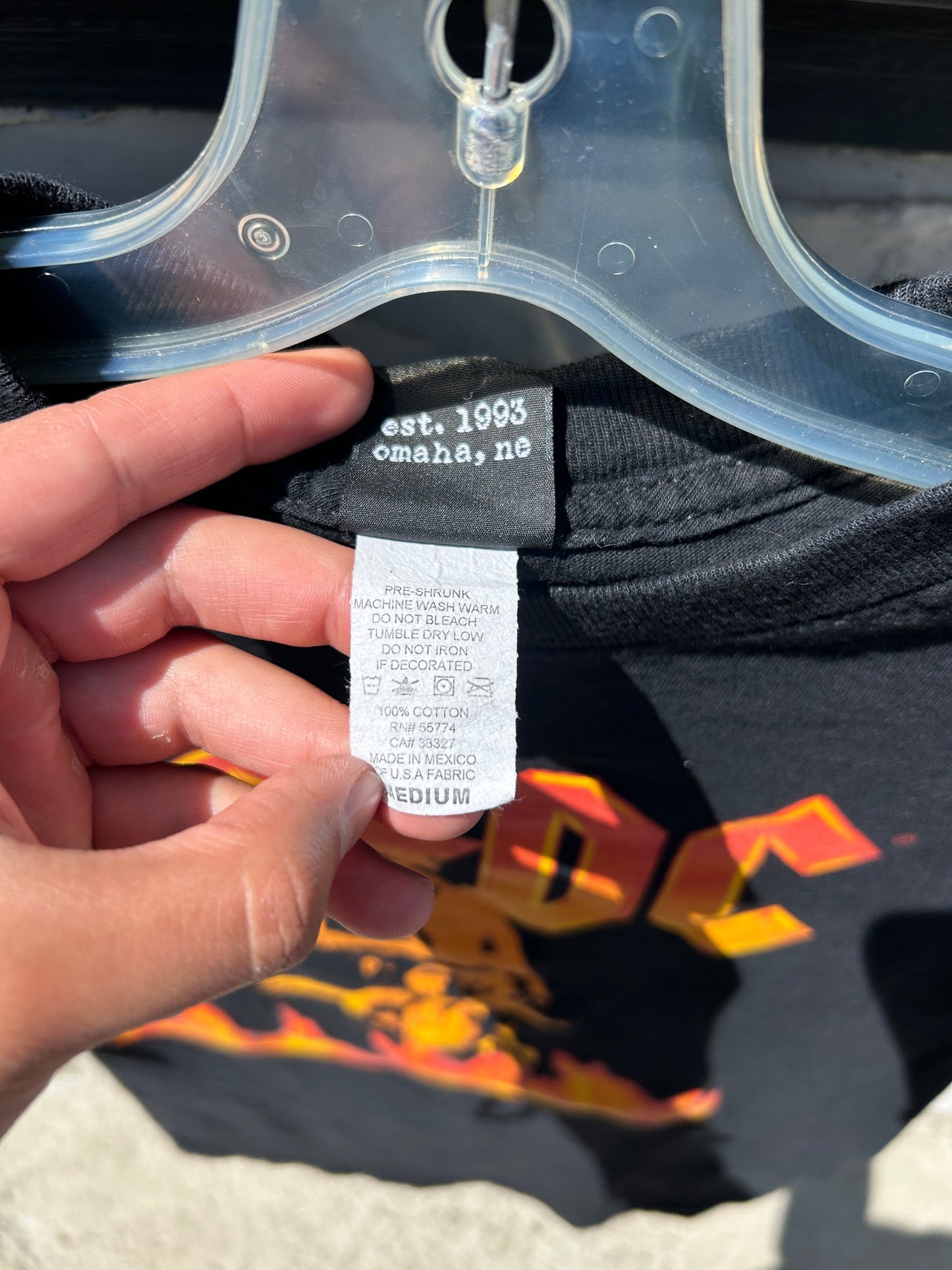 Vintage 2005 AC/DC Flame Graphic Tee (M)