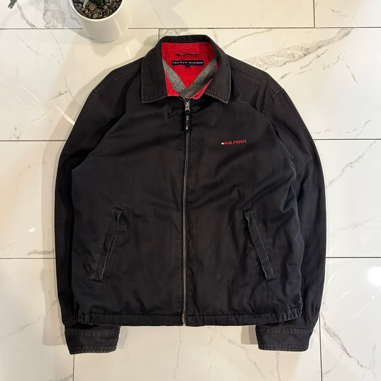 Vintage Tommy Hilfiger Bomber Style Collared Jacket (L)