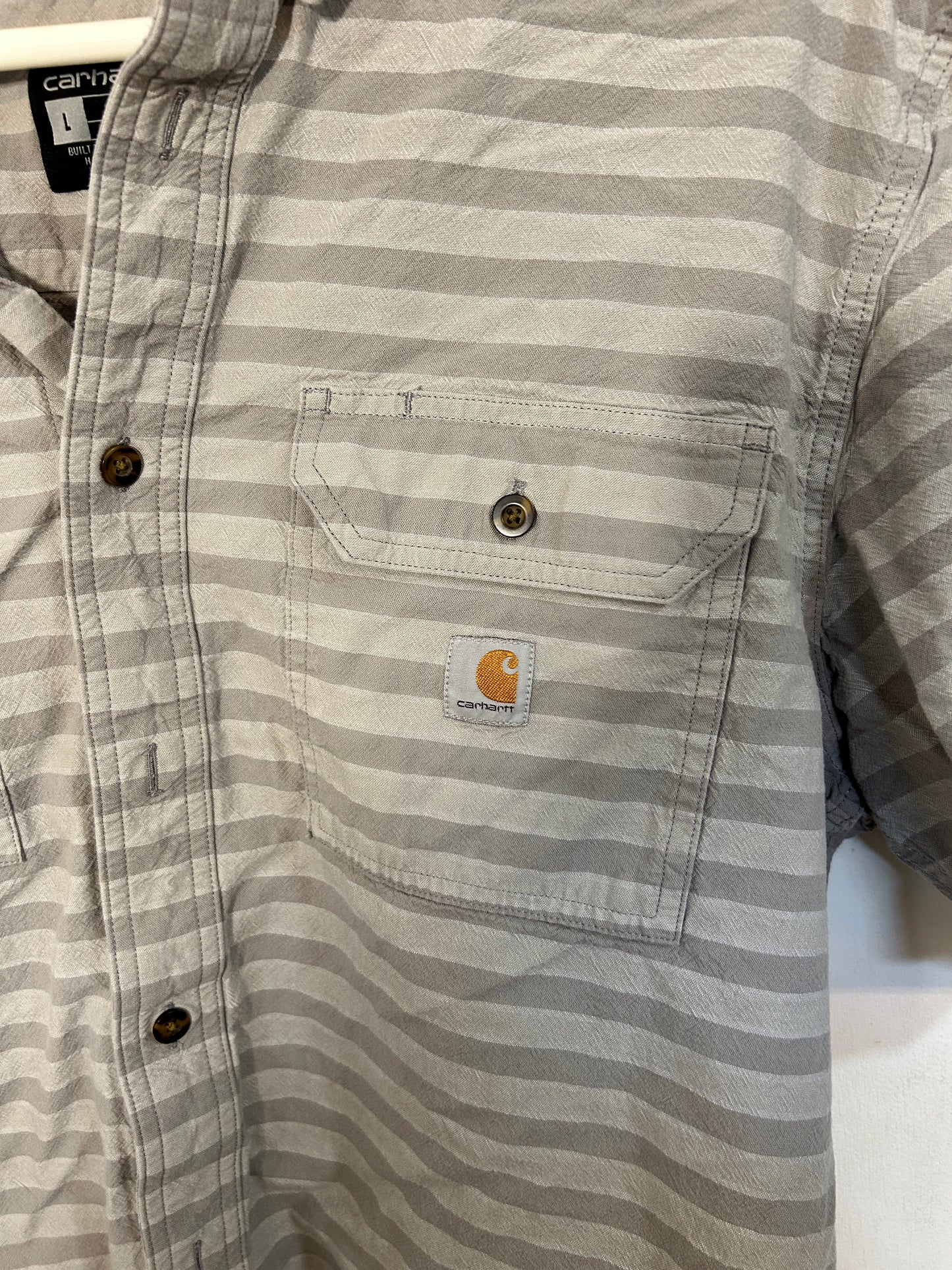 Carhartt Striped Button Up Shirt (L)