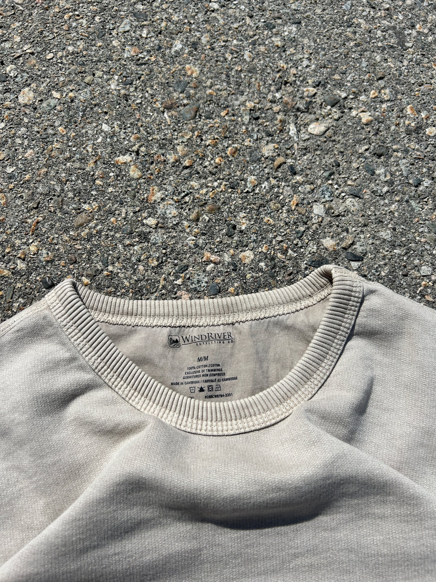 Beige Faded Windriver Crewneck (M)