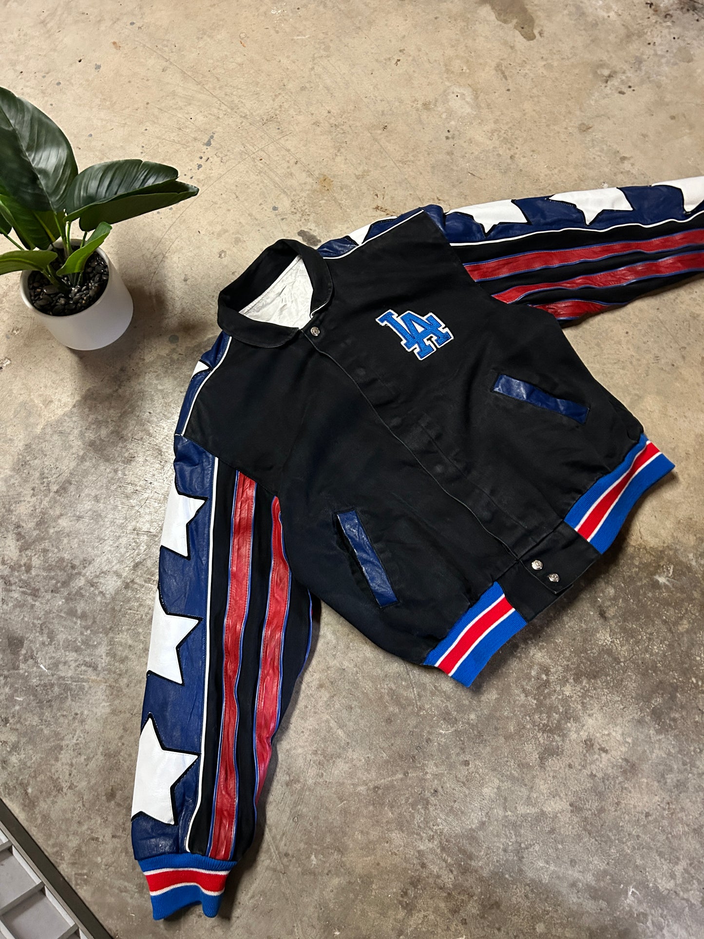 Vintage Jeff Hamilton MLB LA Dodgers Star Jacket (L)