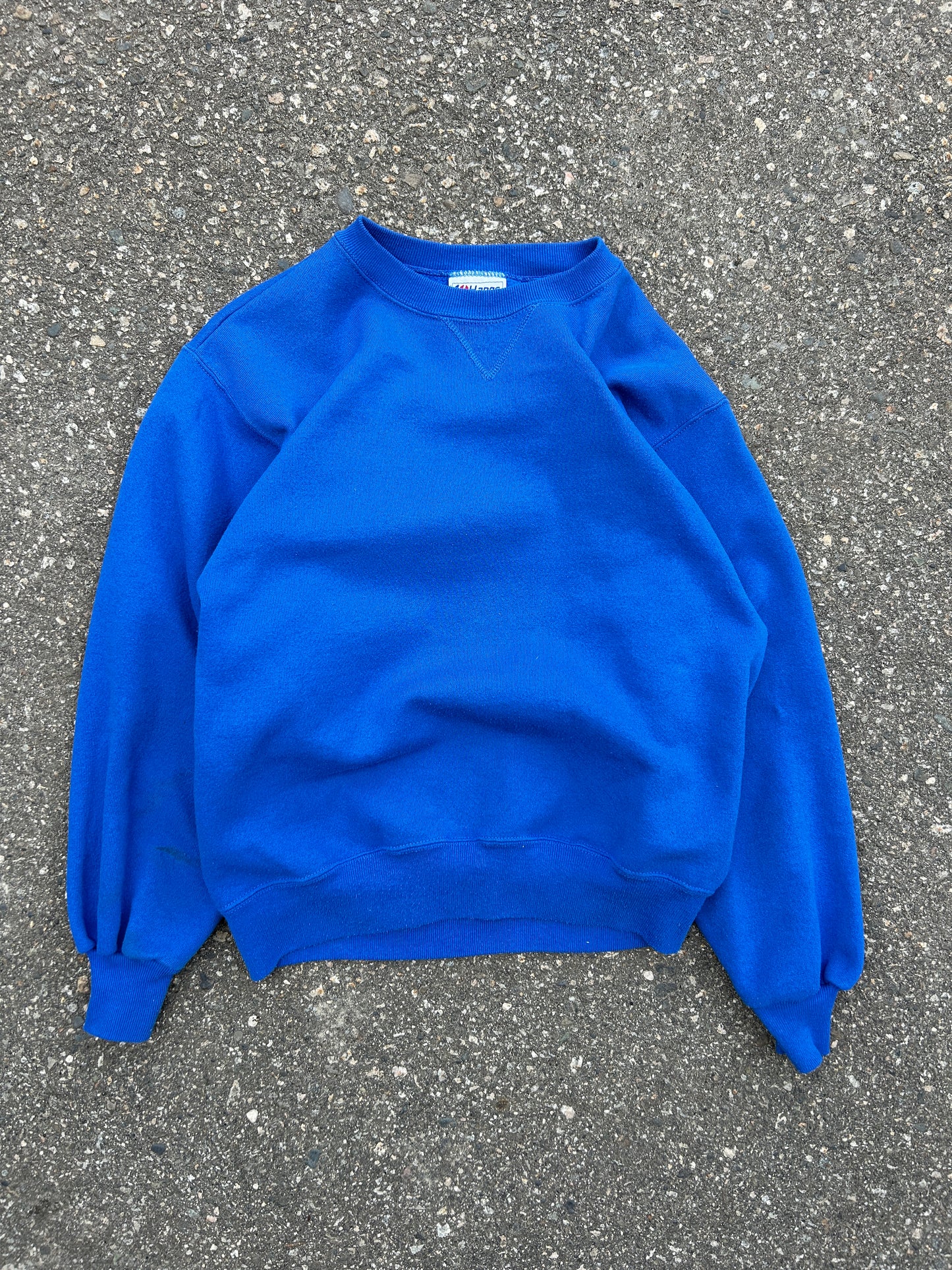 Vintage Hanes Royal Blue Blank Crew (M)