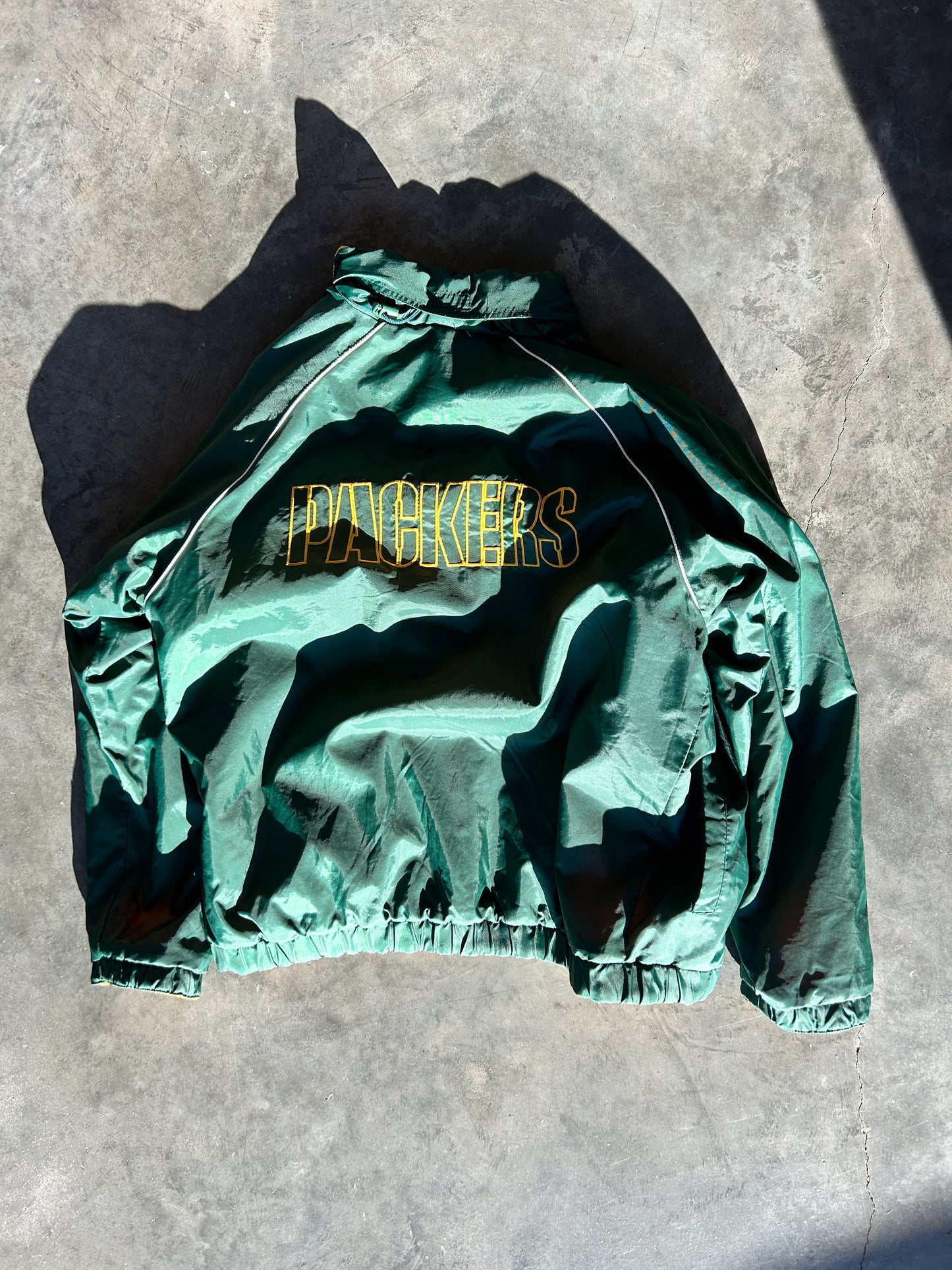 Green Bay Packers Reversible Fleece Jacket (L)
