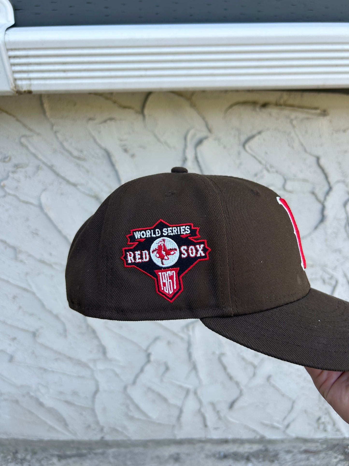 Brown Red Sox Fitted Hat (7 1/4)