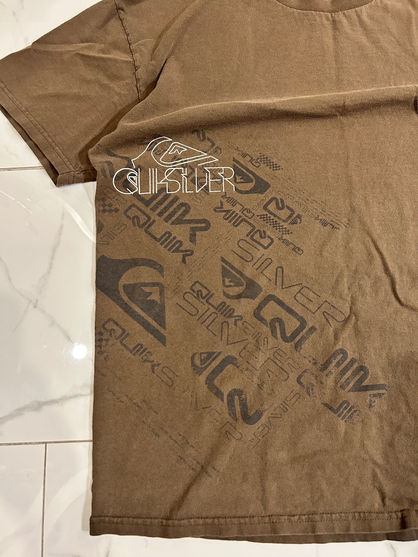 Brown Y2K Quicksilver Tee (L)