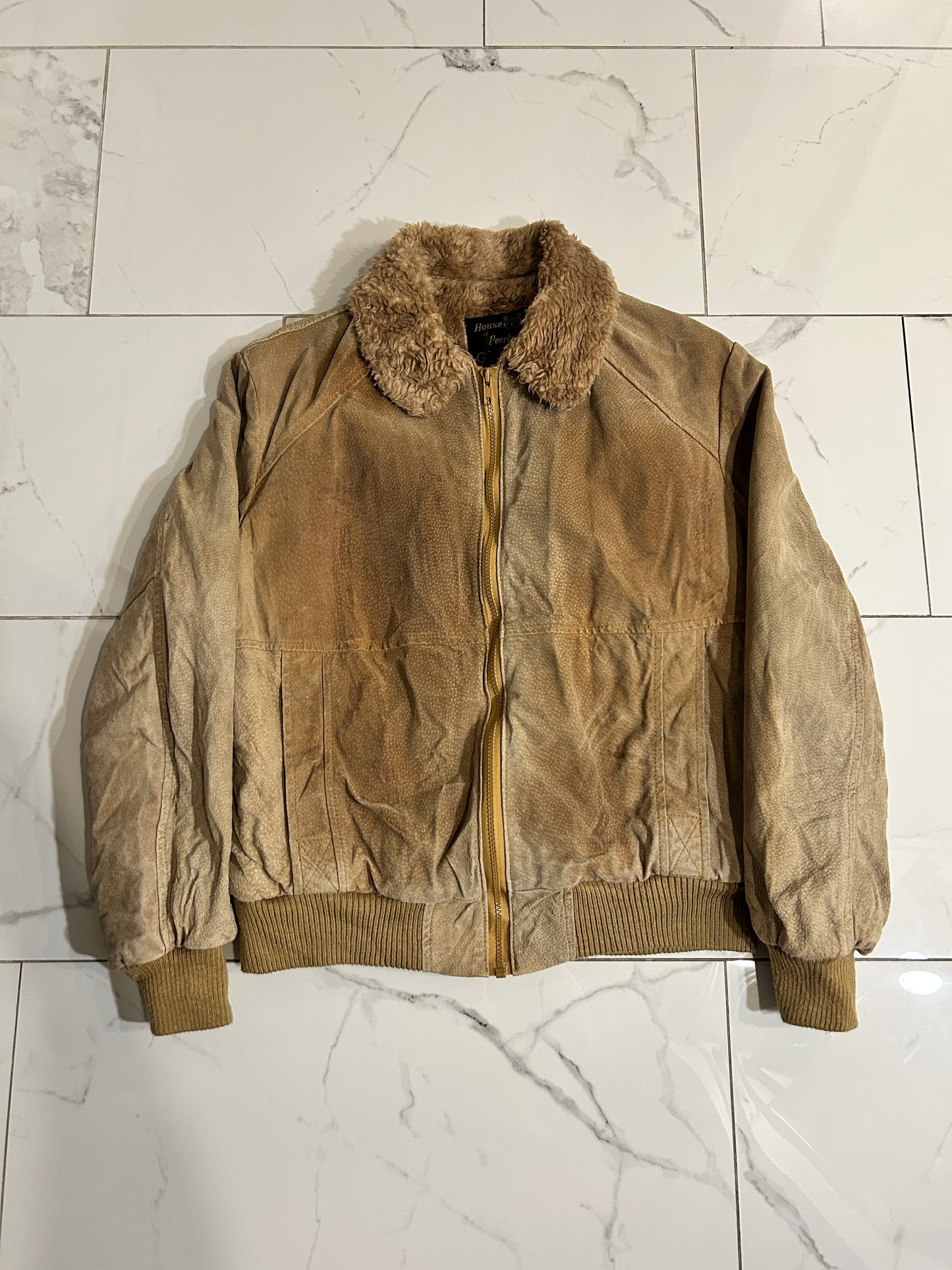 Vintage House of Peerless Tan Fur Coat (S)