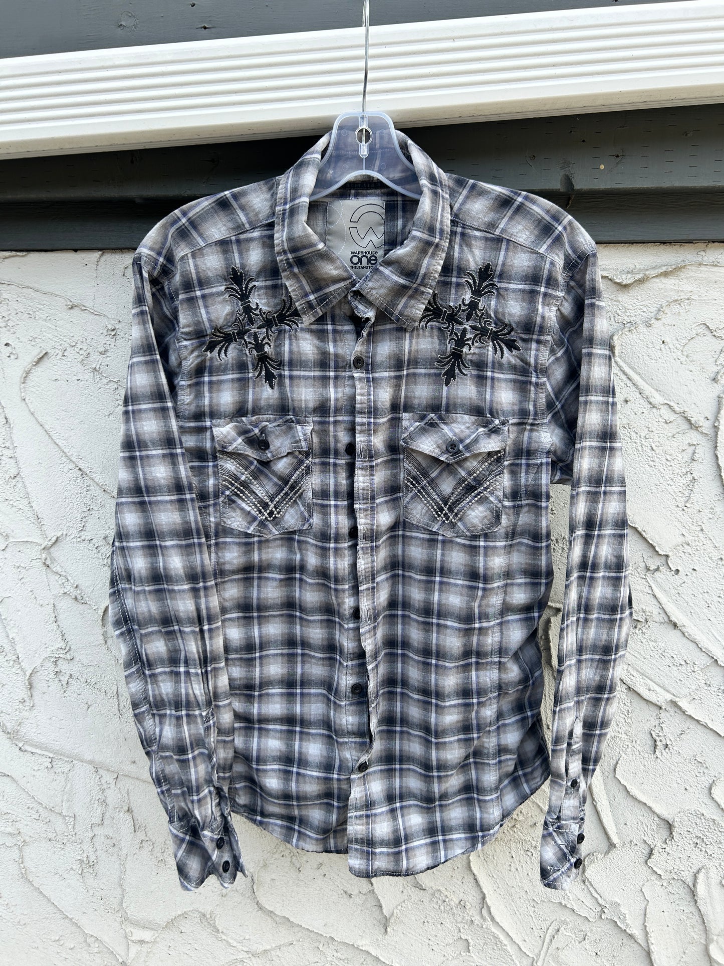 Y2K Warehouse One Graphic Button Up (L)