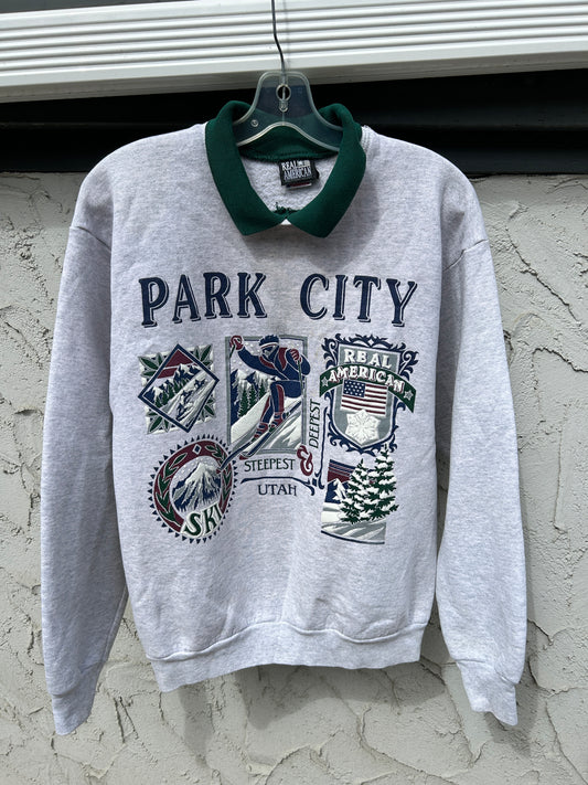 Vintage Park City Collared Crewneck (L)