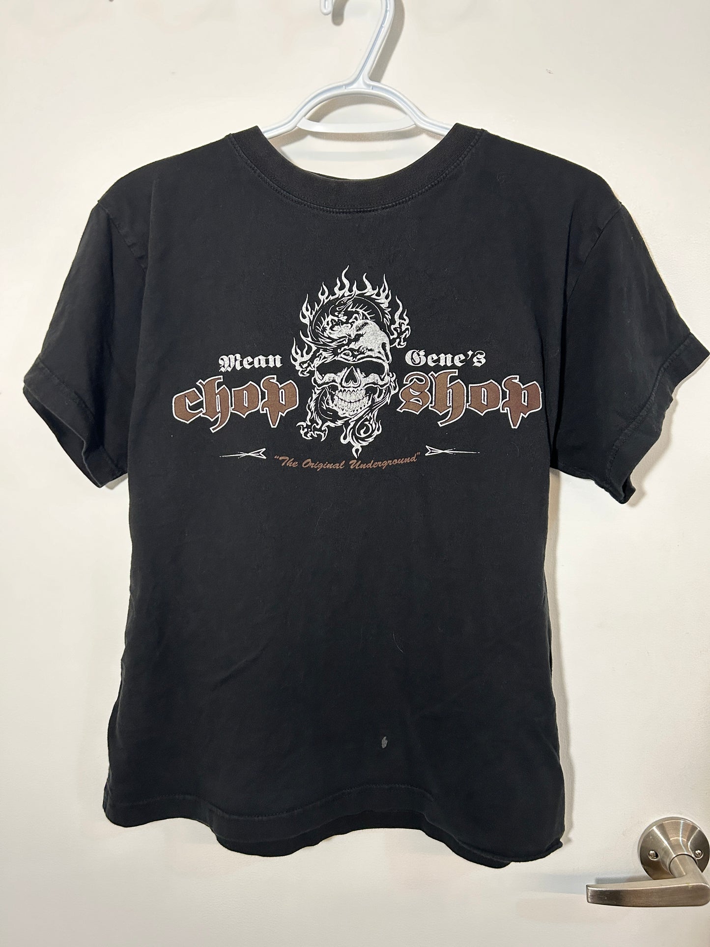 Vintage Surf Guru “Mean Gene’s Chop Shop” Tee (wmns L)