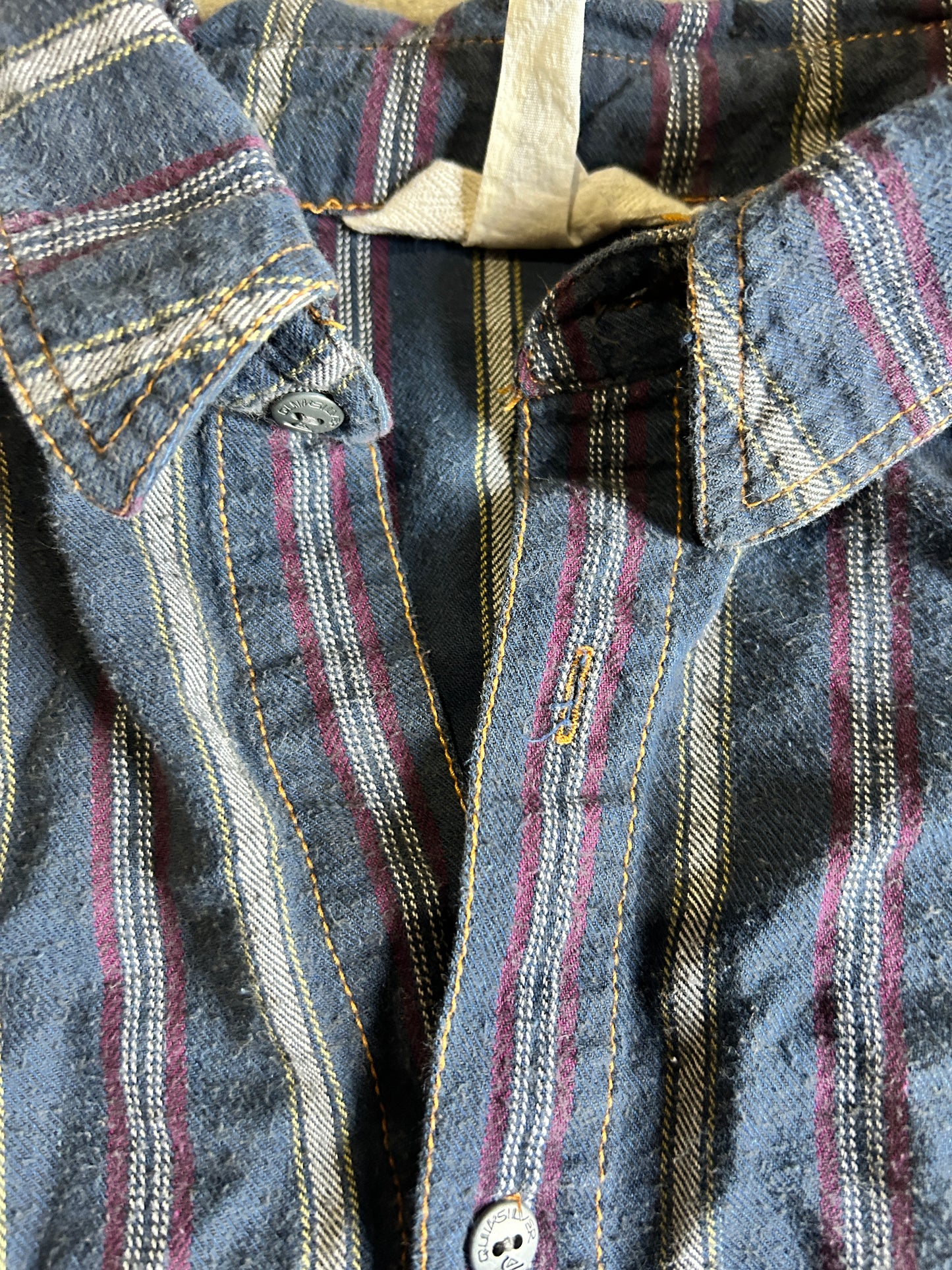 Vintage Quicksilver Cropped Button Up (L)