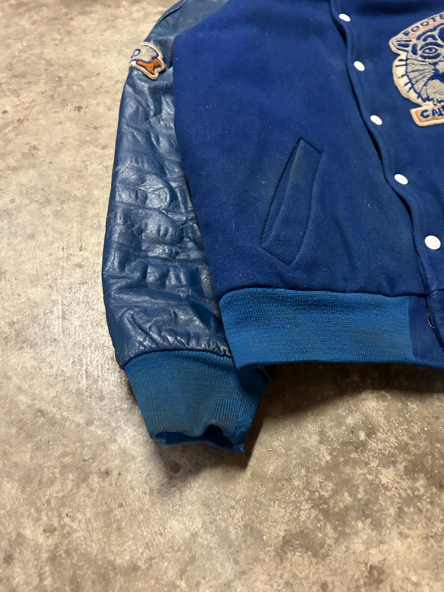 Vintage 80’s Wildcats Blue Varsity Jacket (M)