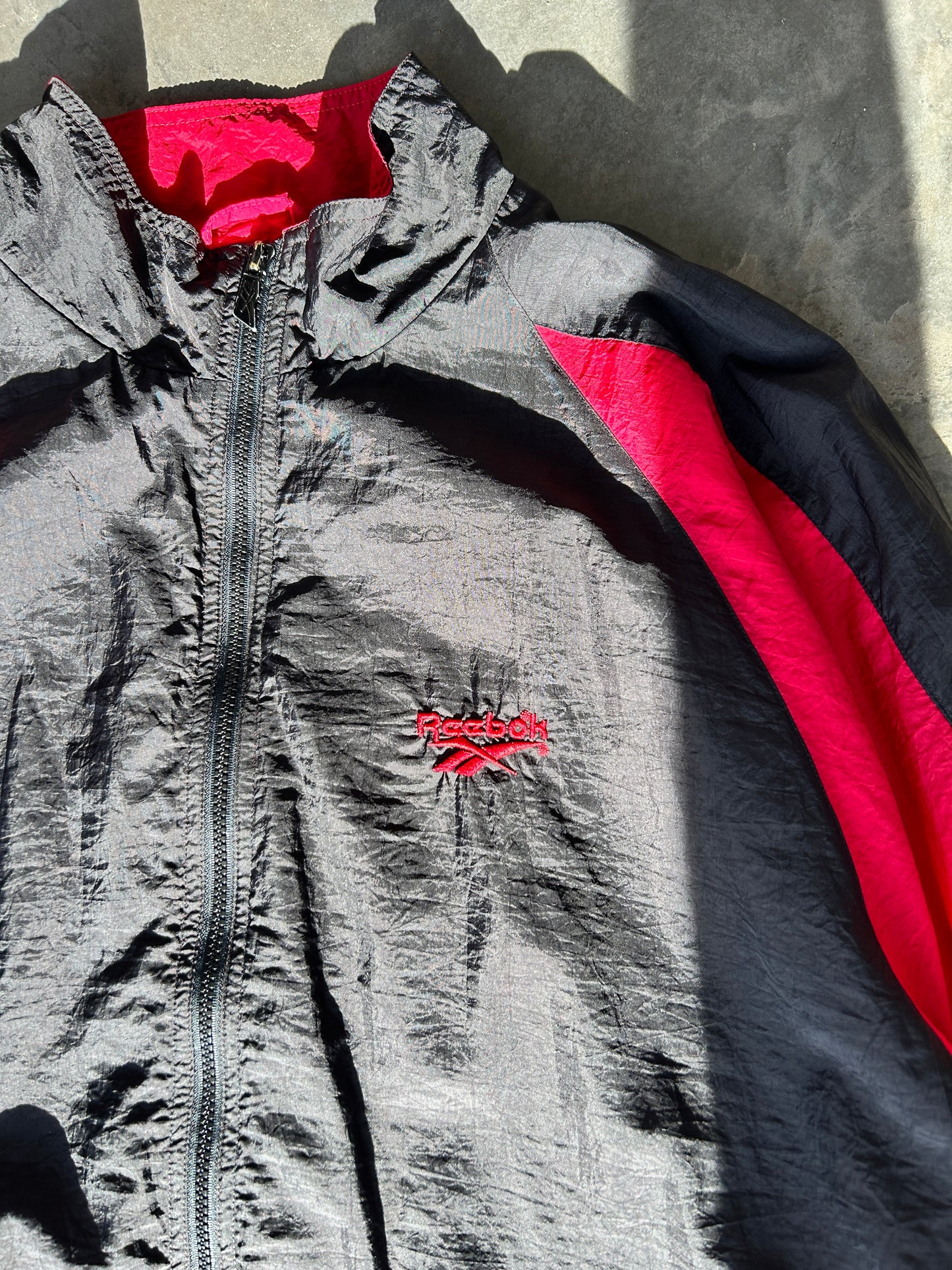Vintage Reebok Multi-Colour Windbreaker (XL)