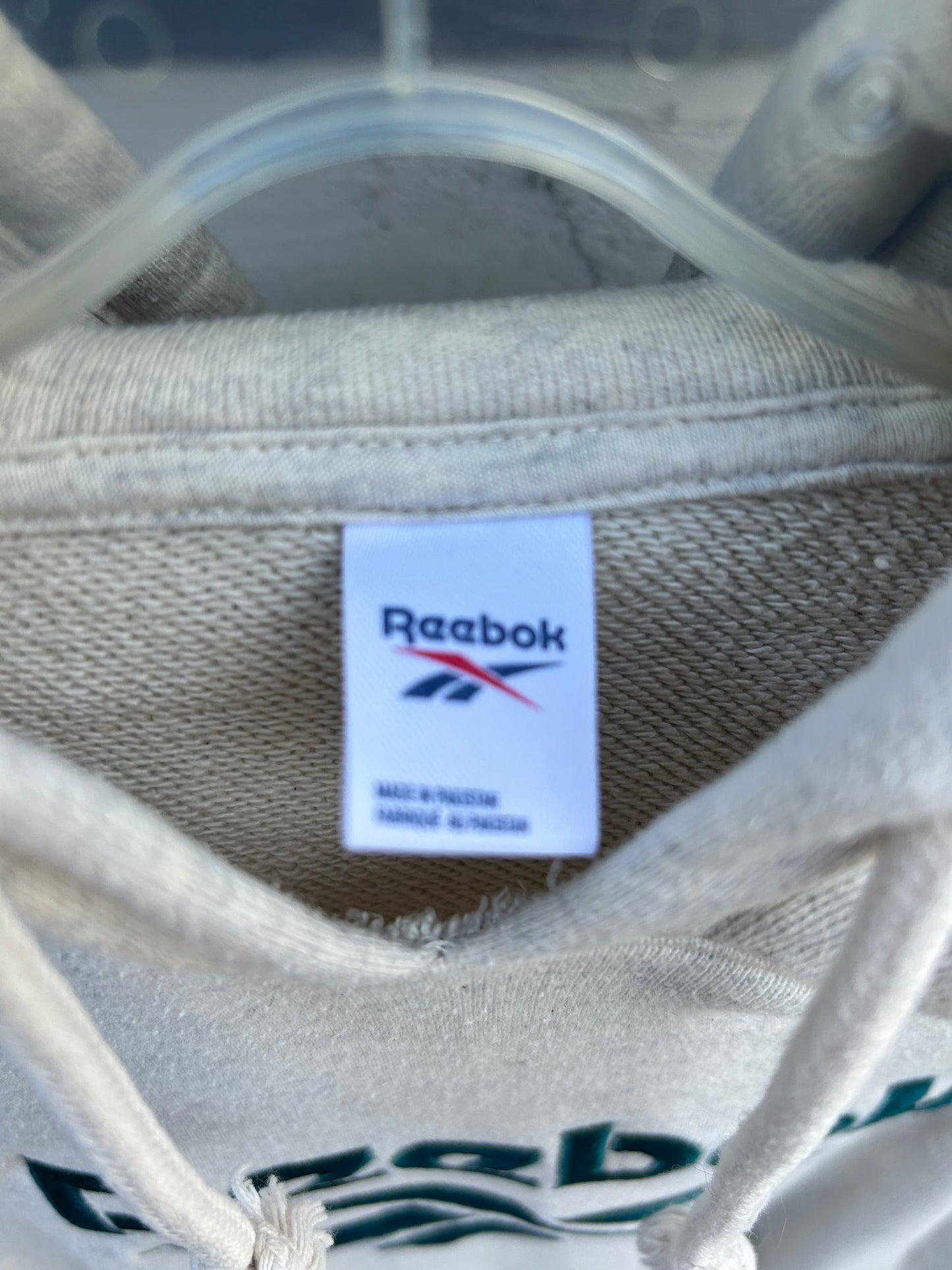 Grey Reebok Logo Hoodie (L)