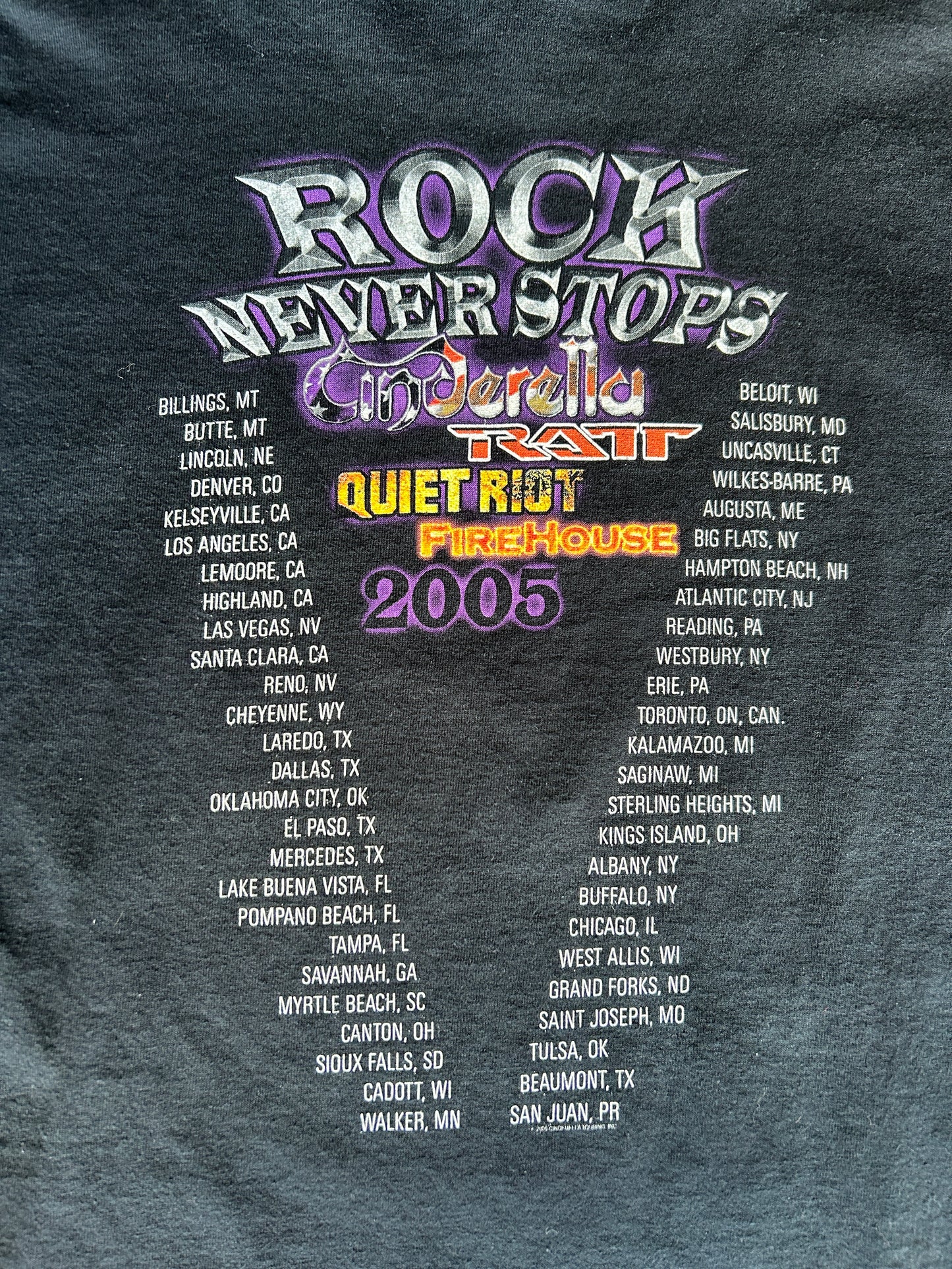 2005 Rock Never Stops Festival Tee (M)