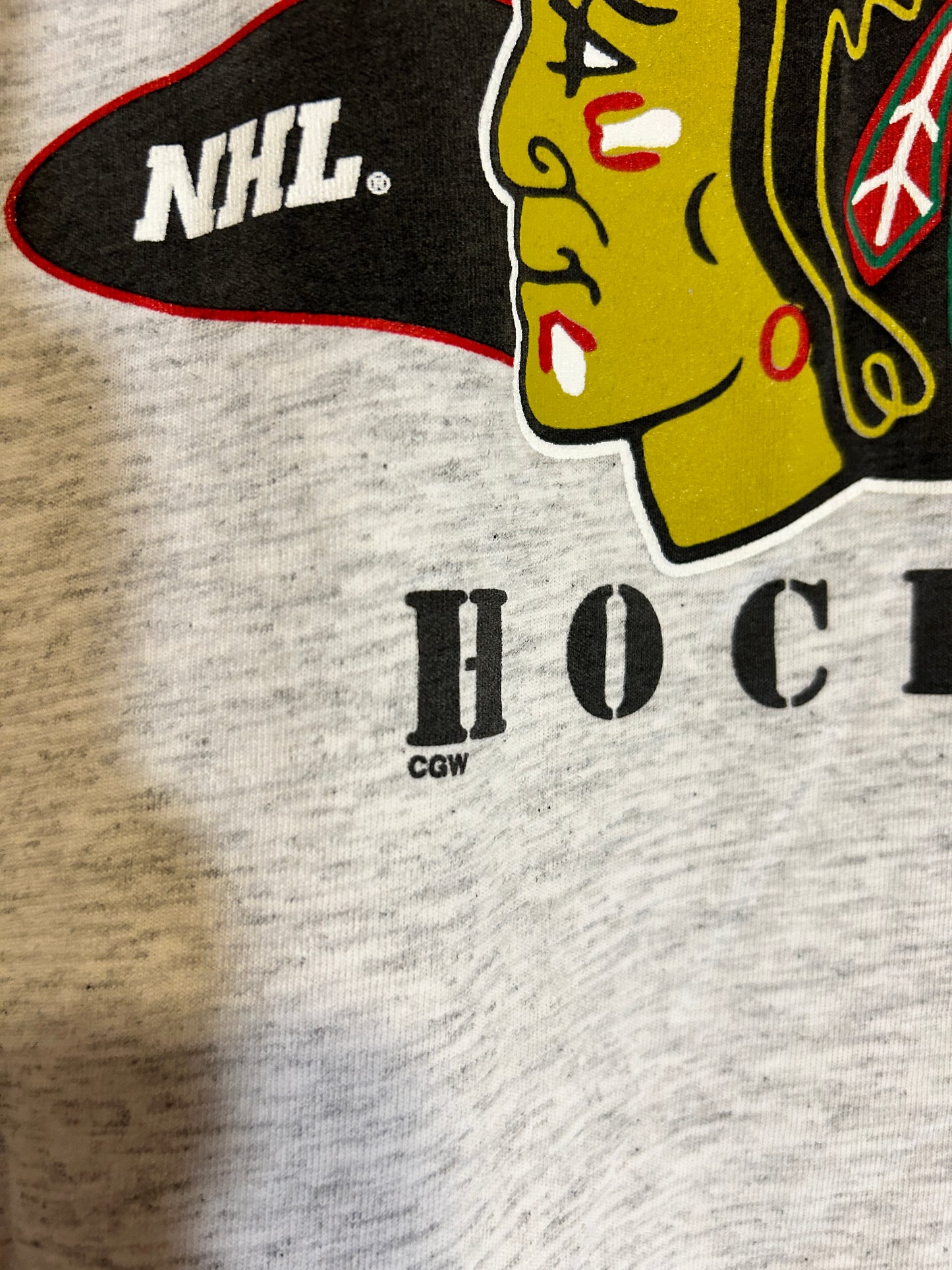 Vintage Chicago Blackhawks Single Stitch Tee (XL)