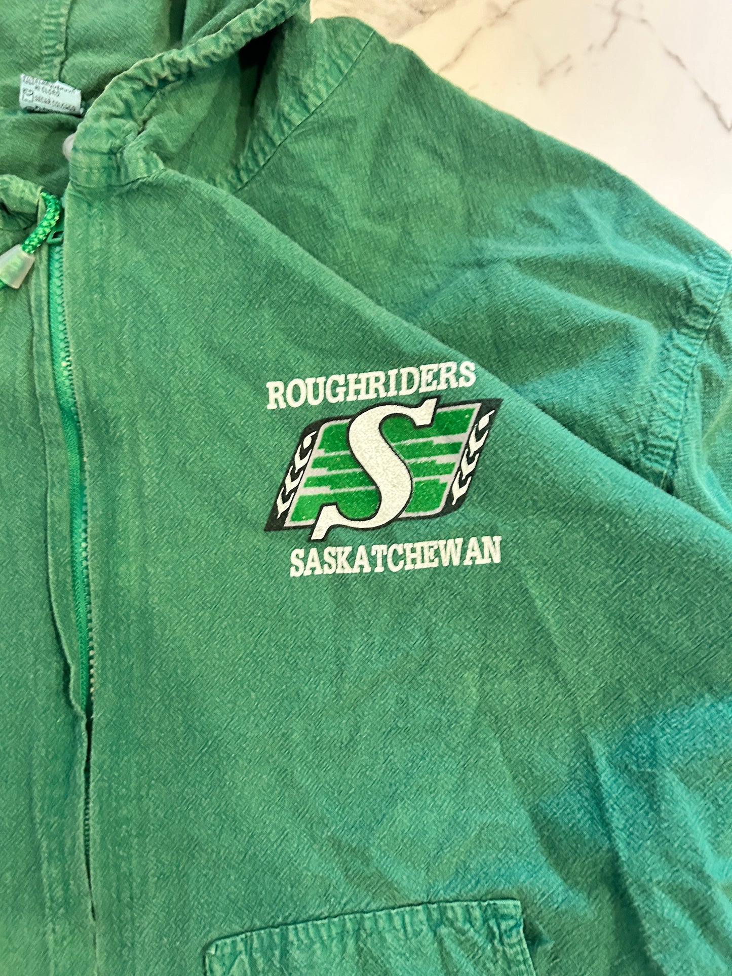 Vintage Saskatchewan Roughriders Canvas Zip Hoodie (L)