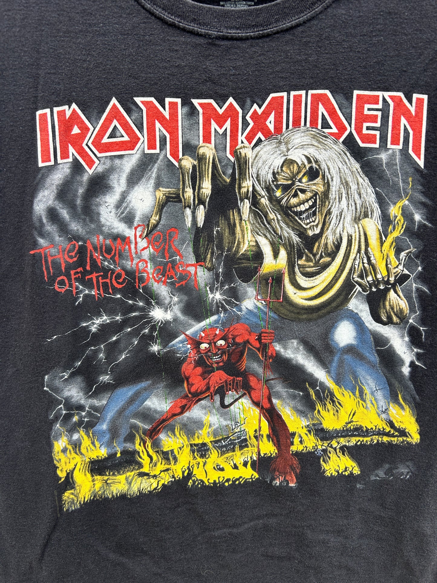 Black Iron Maiden Number of the Beast Tee (L)