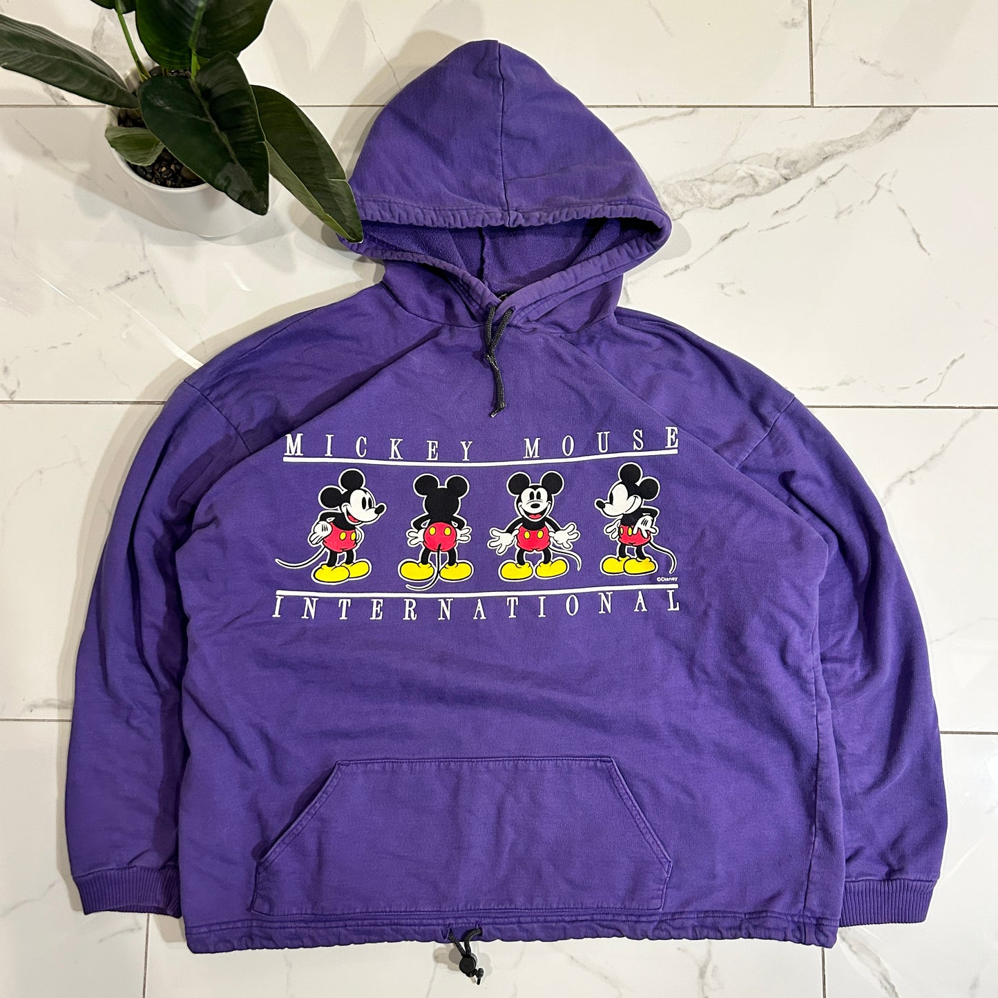 Vintage Mickey Mouse International Cinch Hoodie (L)