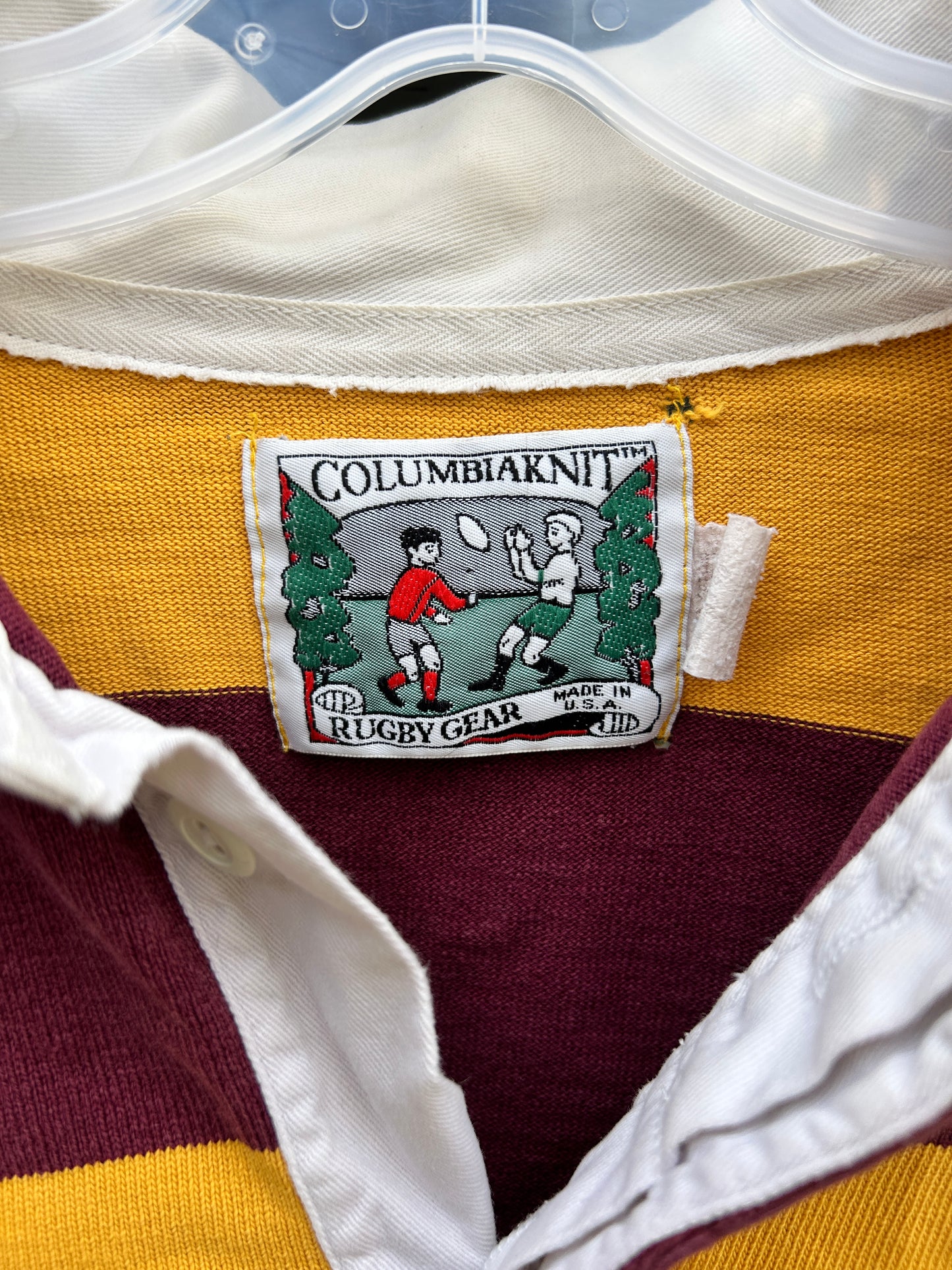 Vintage Columbia Knit Striped Rugby Jersey (XL)