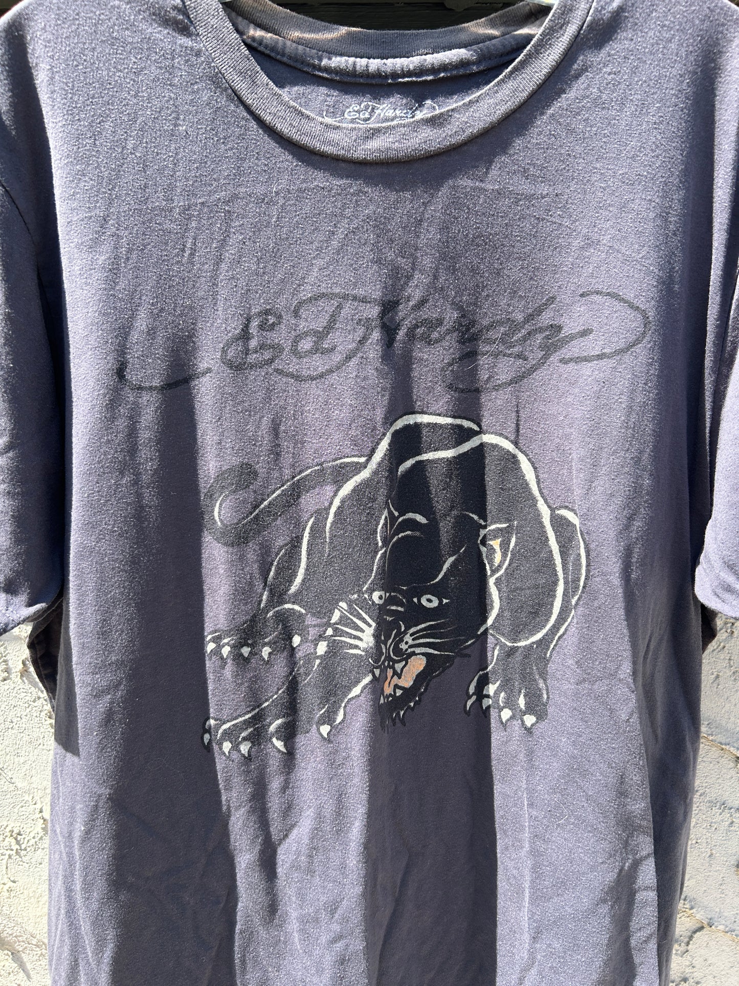 Y2K Grey Ed Hardy Panther Tee (XL)